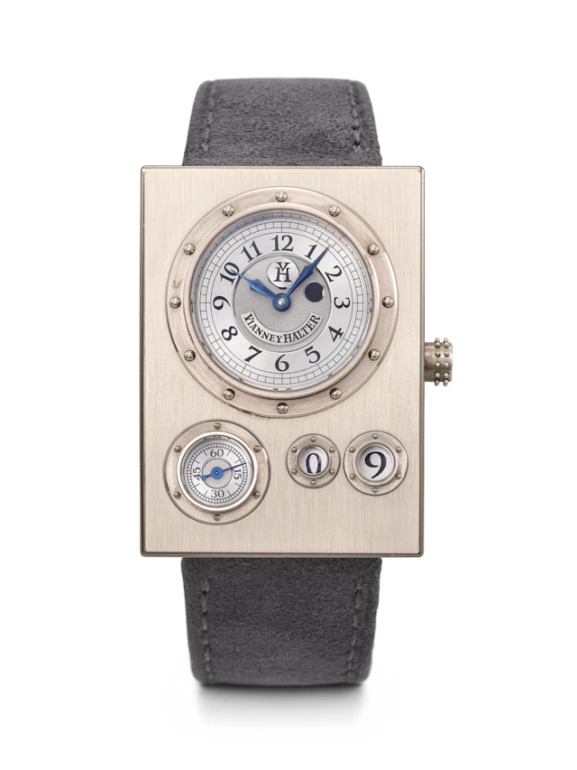Vianney Halter. An Intriguing and Avant-Garde 18K White Gold Rectangular