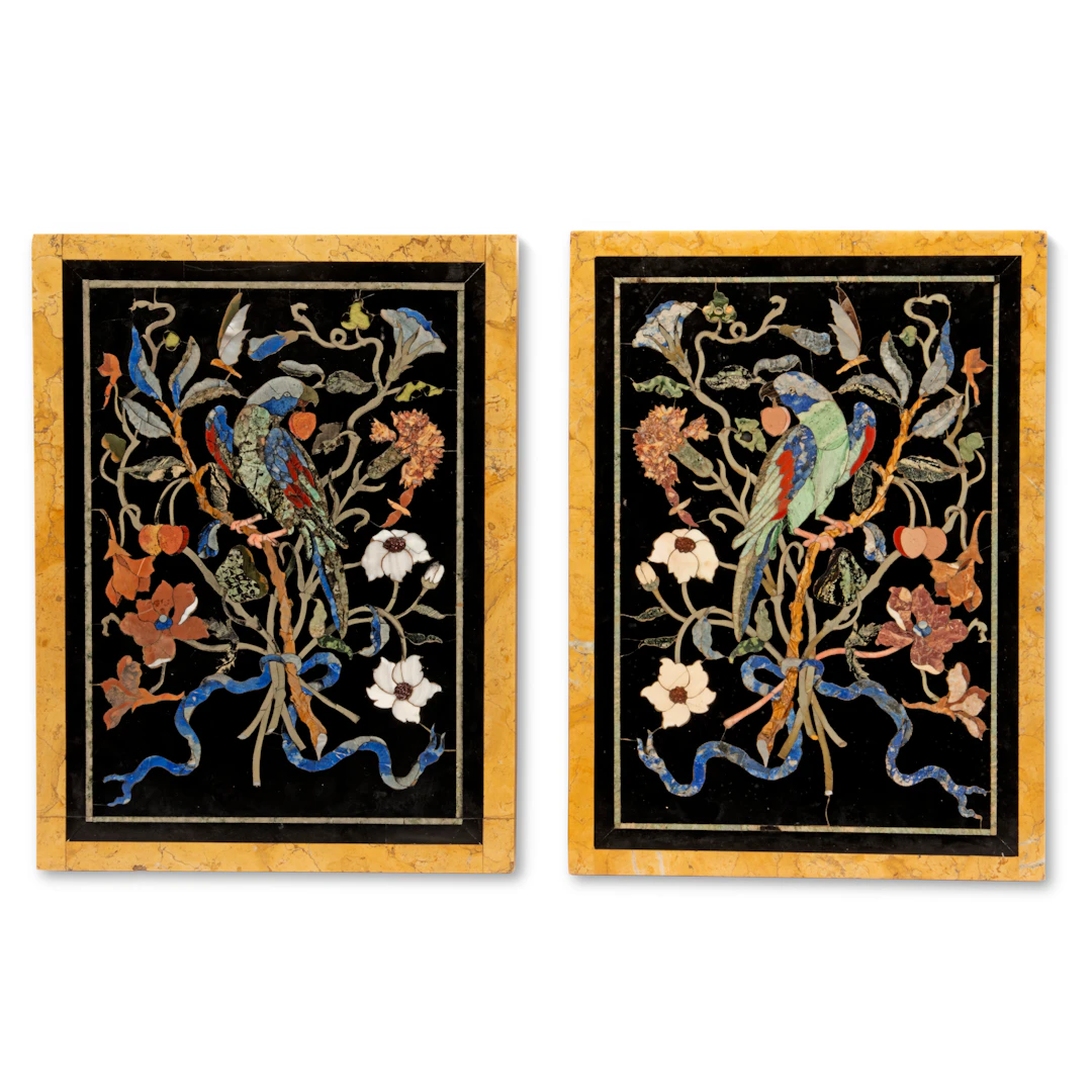 A Pair of Italian Pietra Dura Plaques