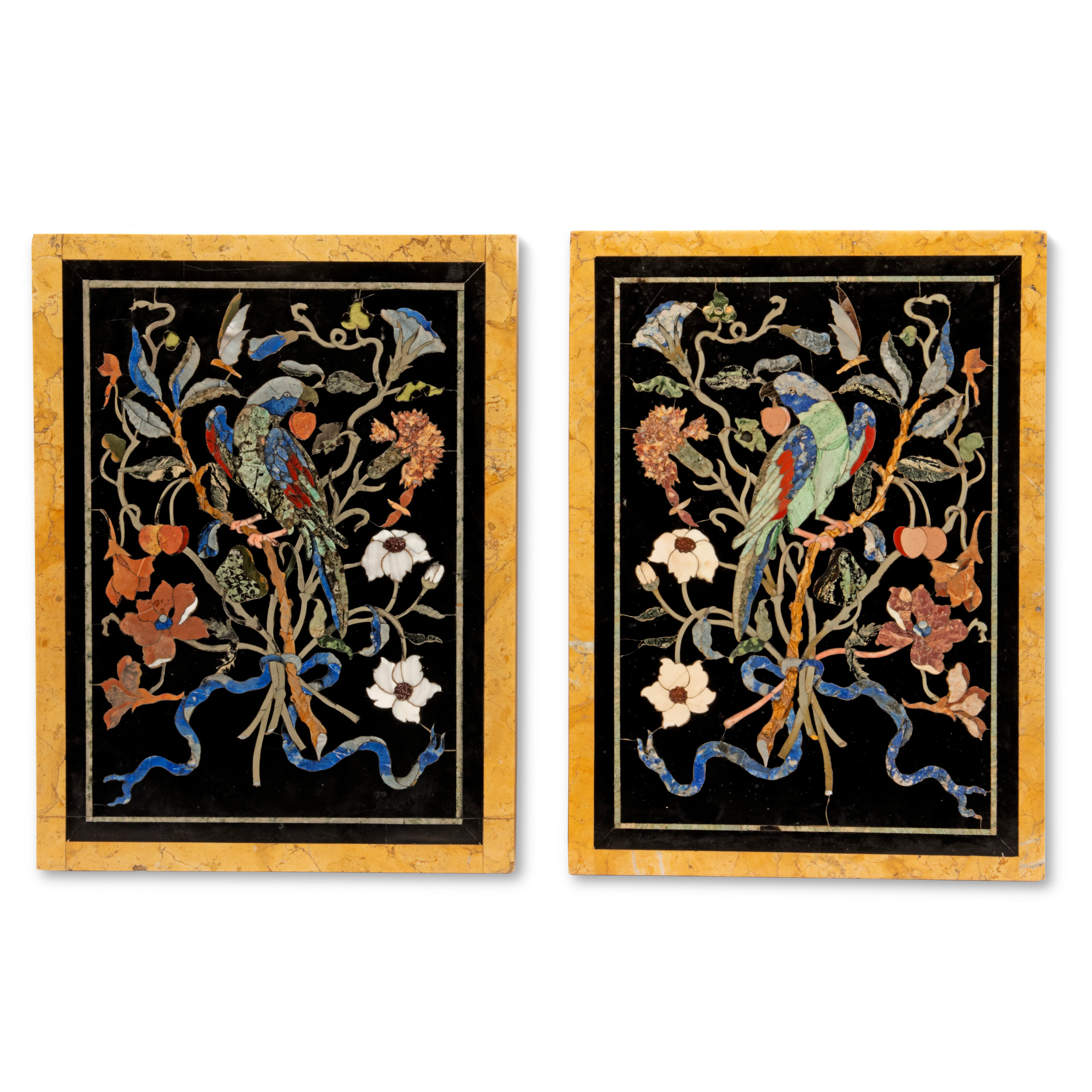 A Pair of Italian Pietra Dura Plaques