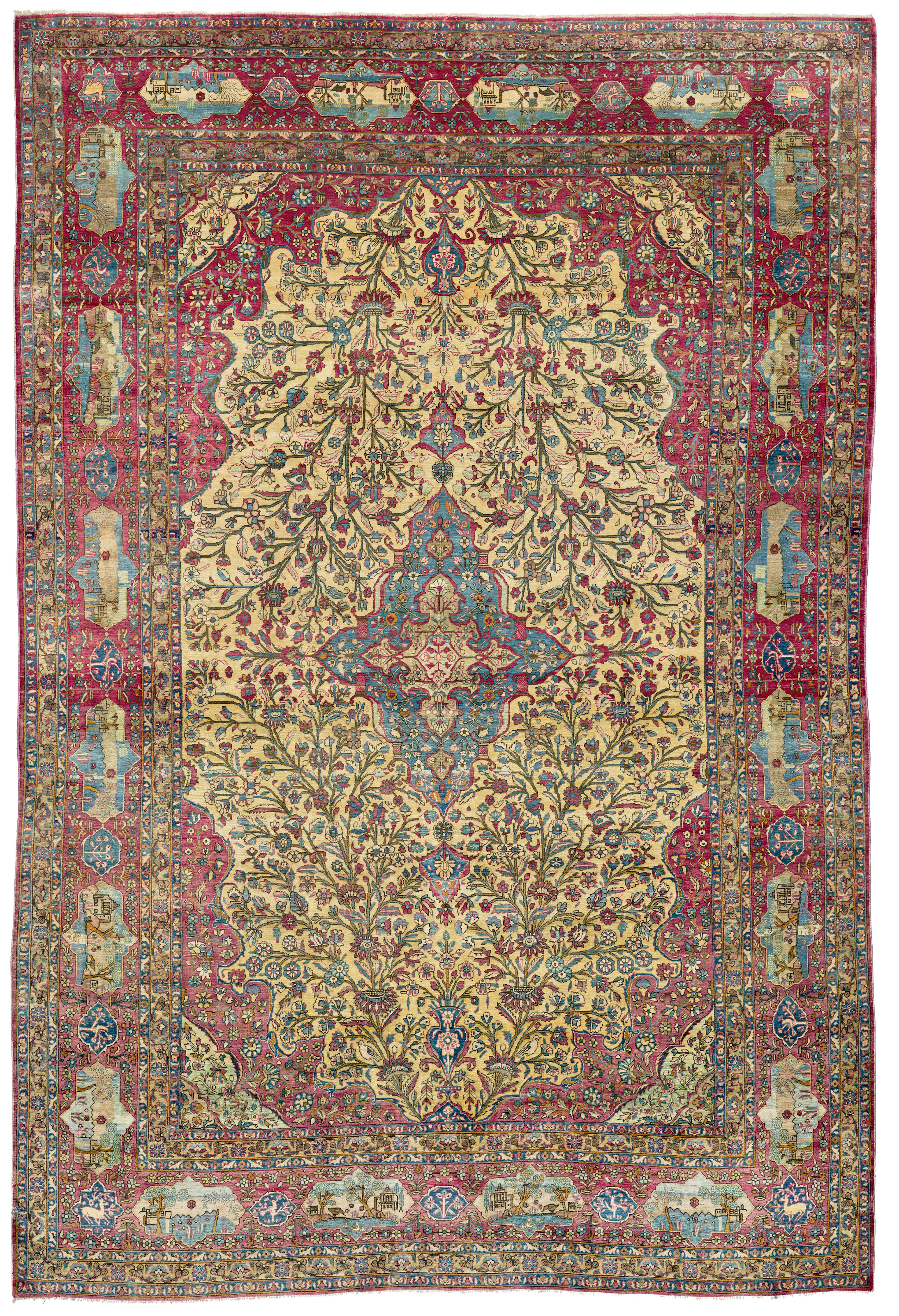 A Silk Kashan Carpet