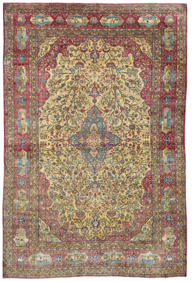 A Silk Kashan Carpet