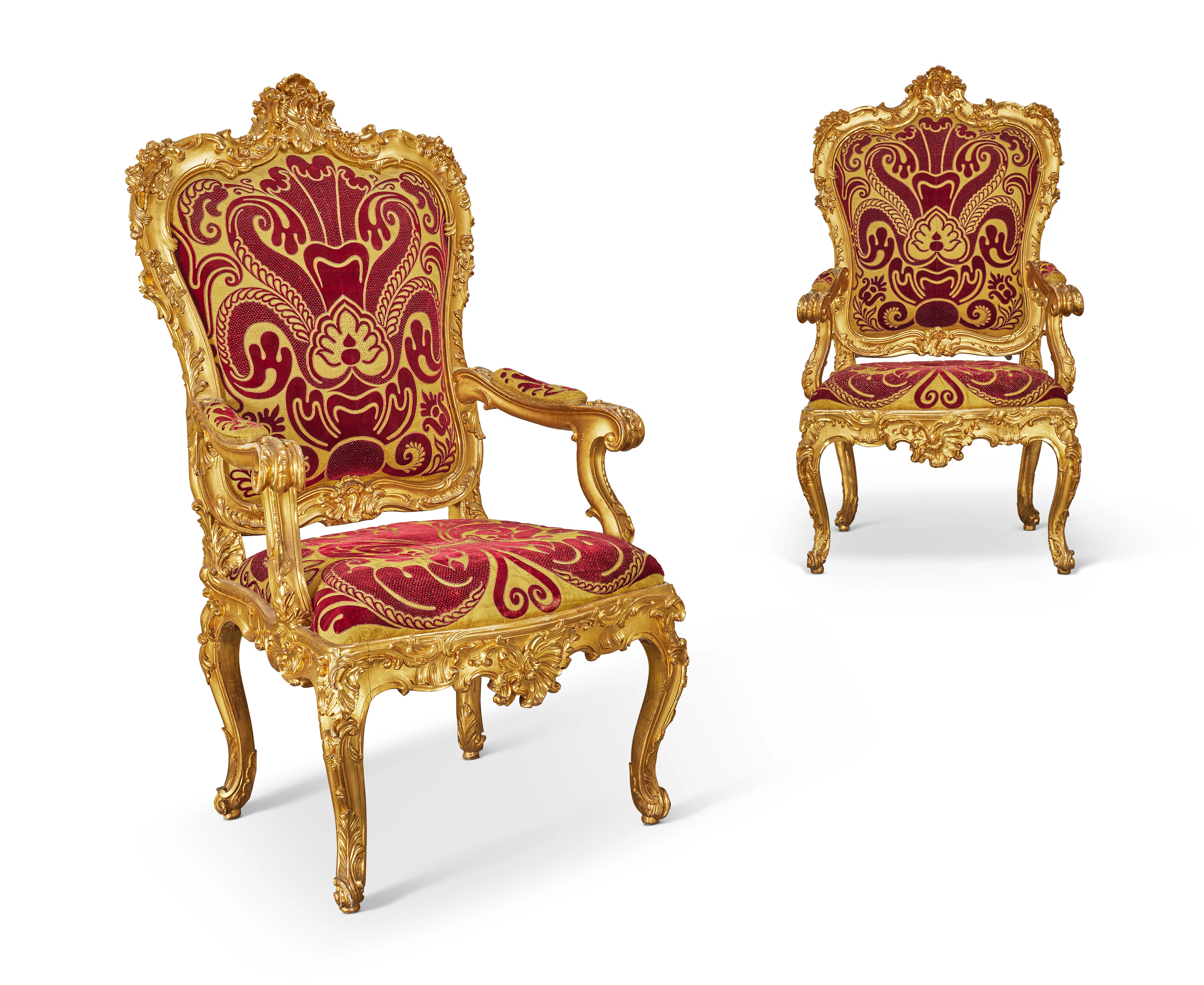 Paire De Fauteuils D'époque Rococo