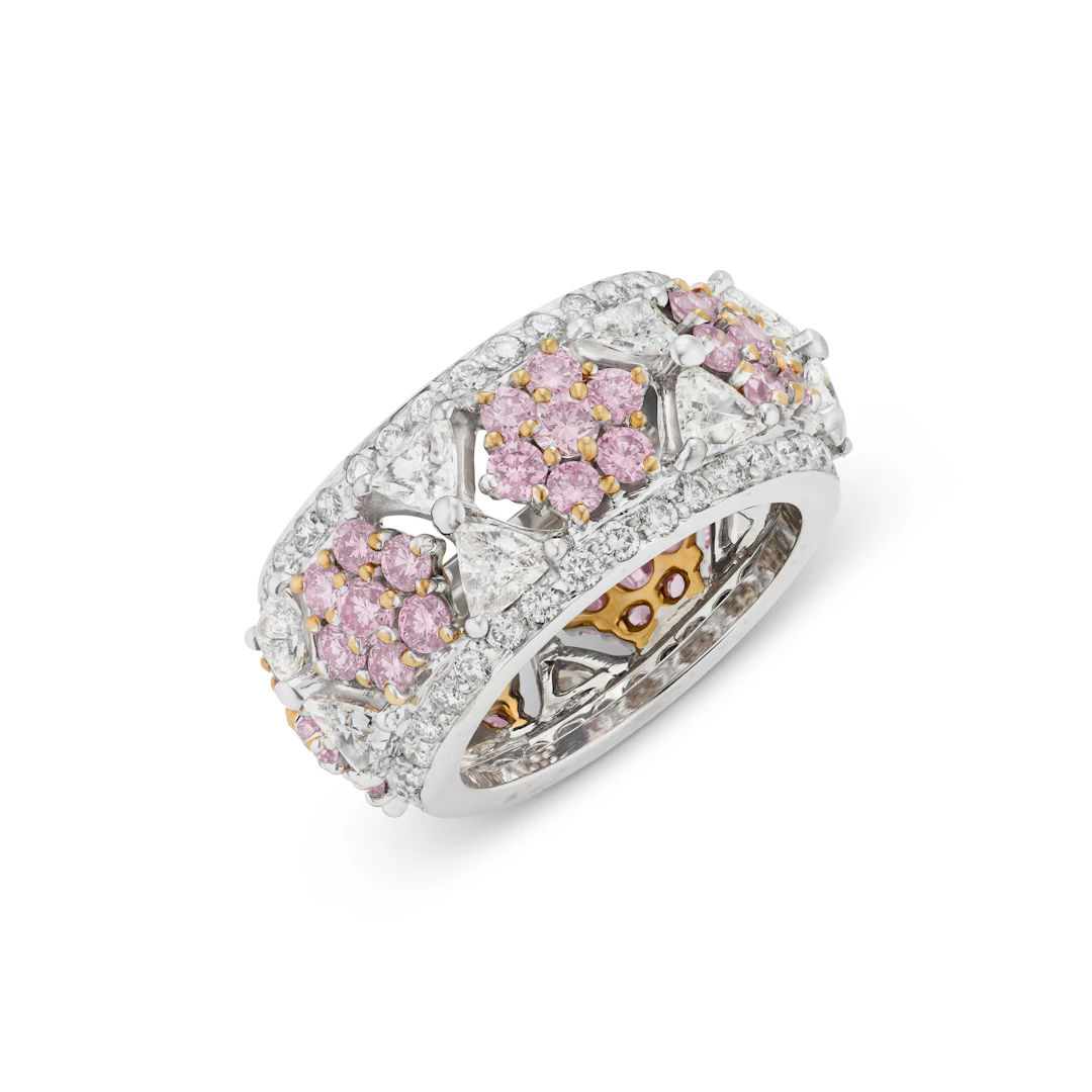 Graff Colored Diamond and Diamond Eternity Band Ring