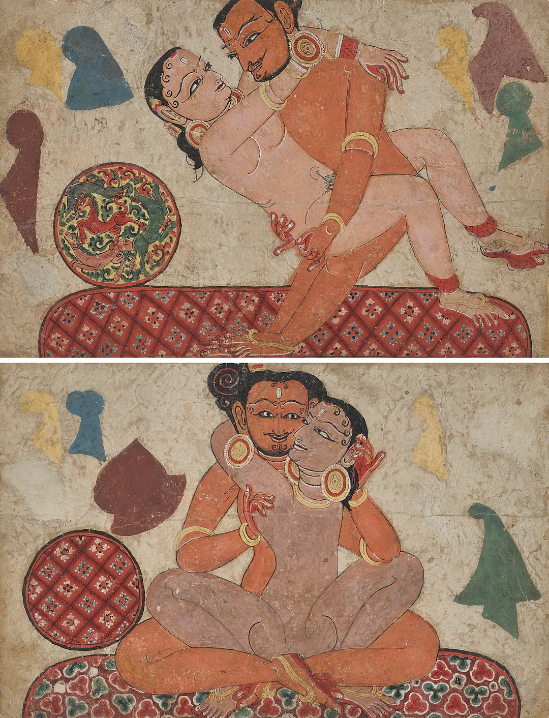 Two Folios from an Erotic Manuscript