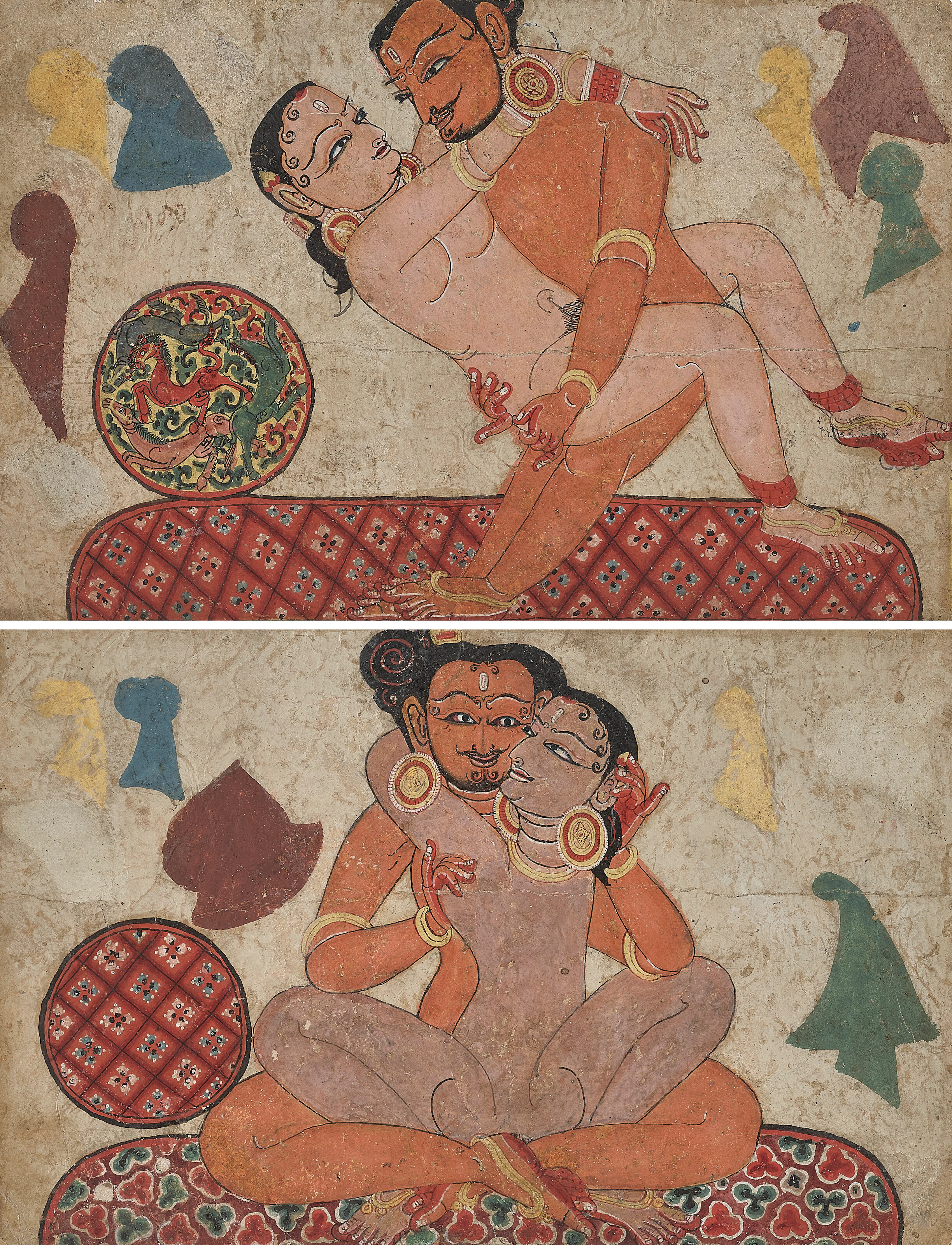 Two Folios from an Erotic Manuscript