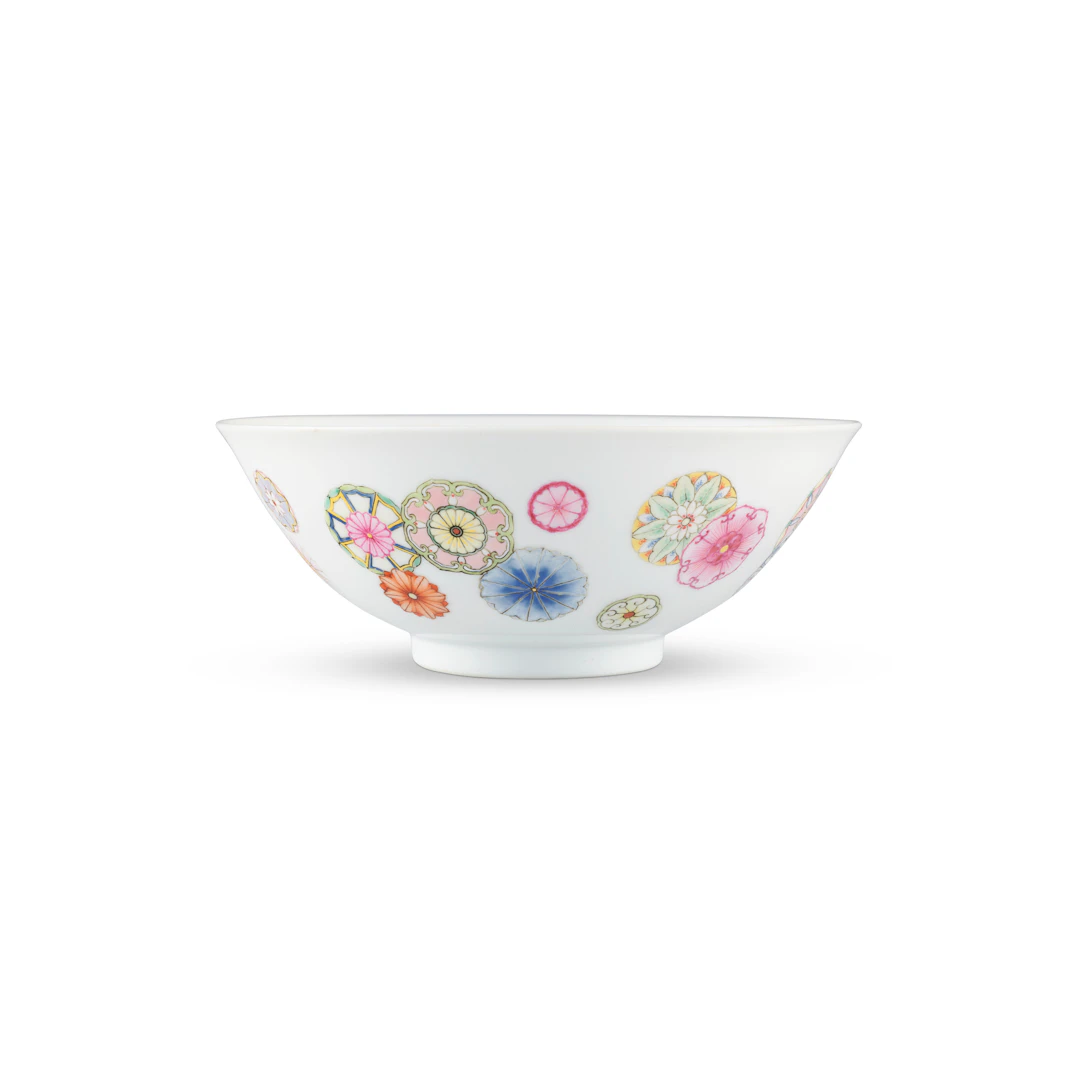 A Fine and Very Rare Yangcai 'Brocade' Bowl