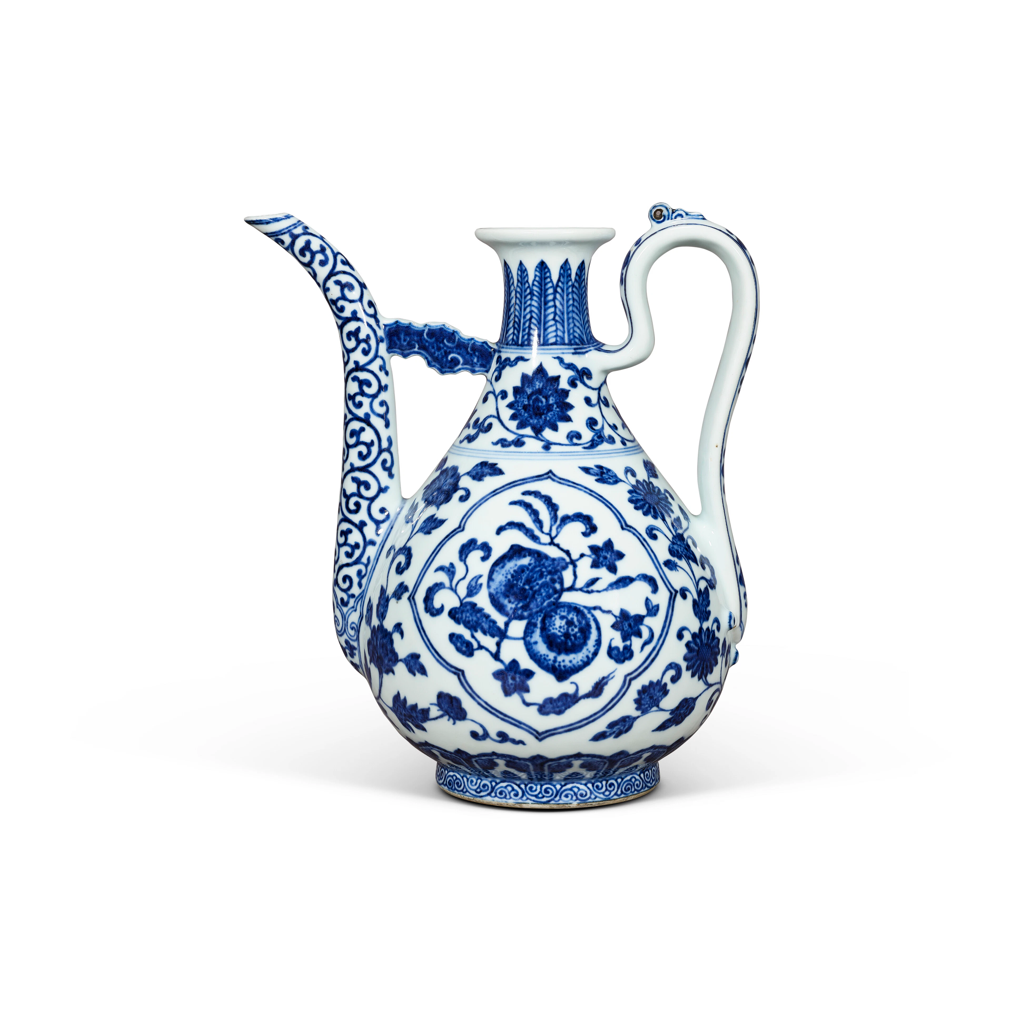 A Fine and Rare Blue and White ‘Fruit’ Ewer