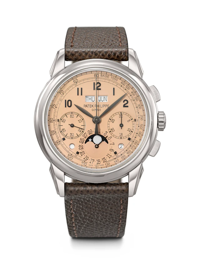 Patek Philippe. A Highly Attractive Platinum Perpetual Calendar Chronograph