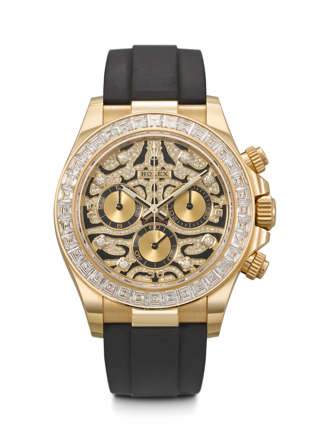 Rolex. A Dazzling and Highly Attractive 18K Gold and Diamond-Set Automatic