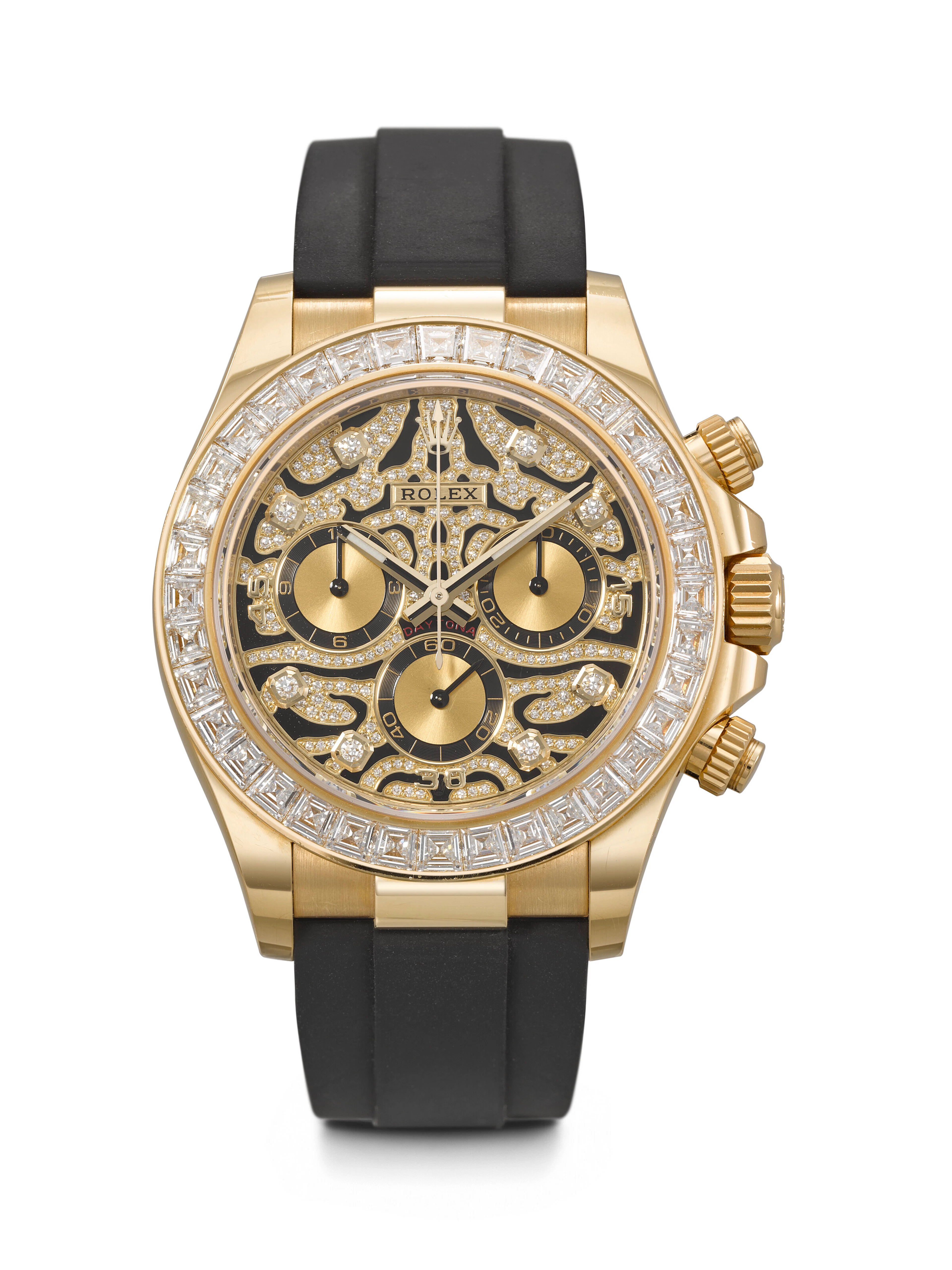 Rolex. A Dazzling and Highly Attractive 18K Gold and Diamond-Set Automatic