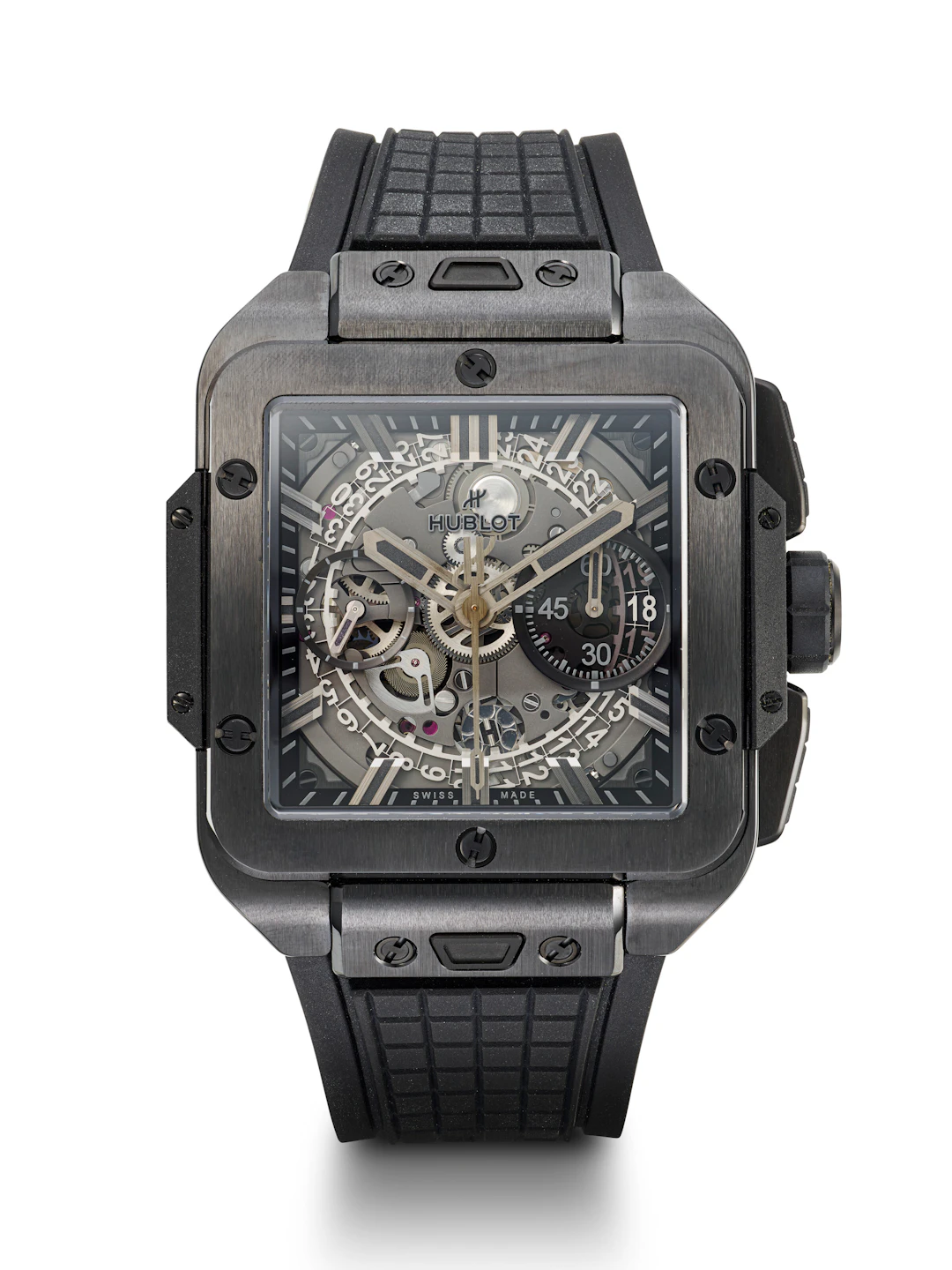 Hublot, Limited Edition Ceramic 'Square Bang Unico All Black', Ref.