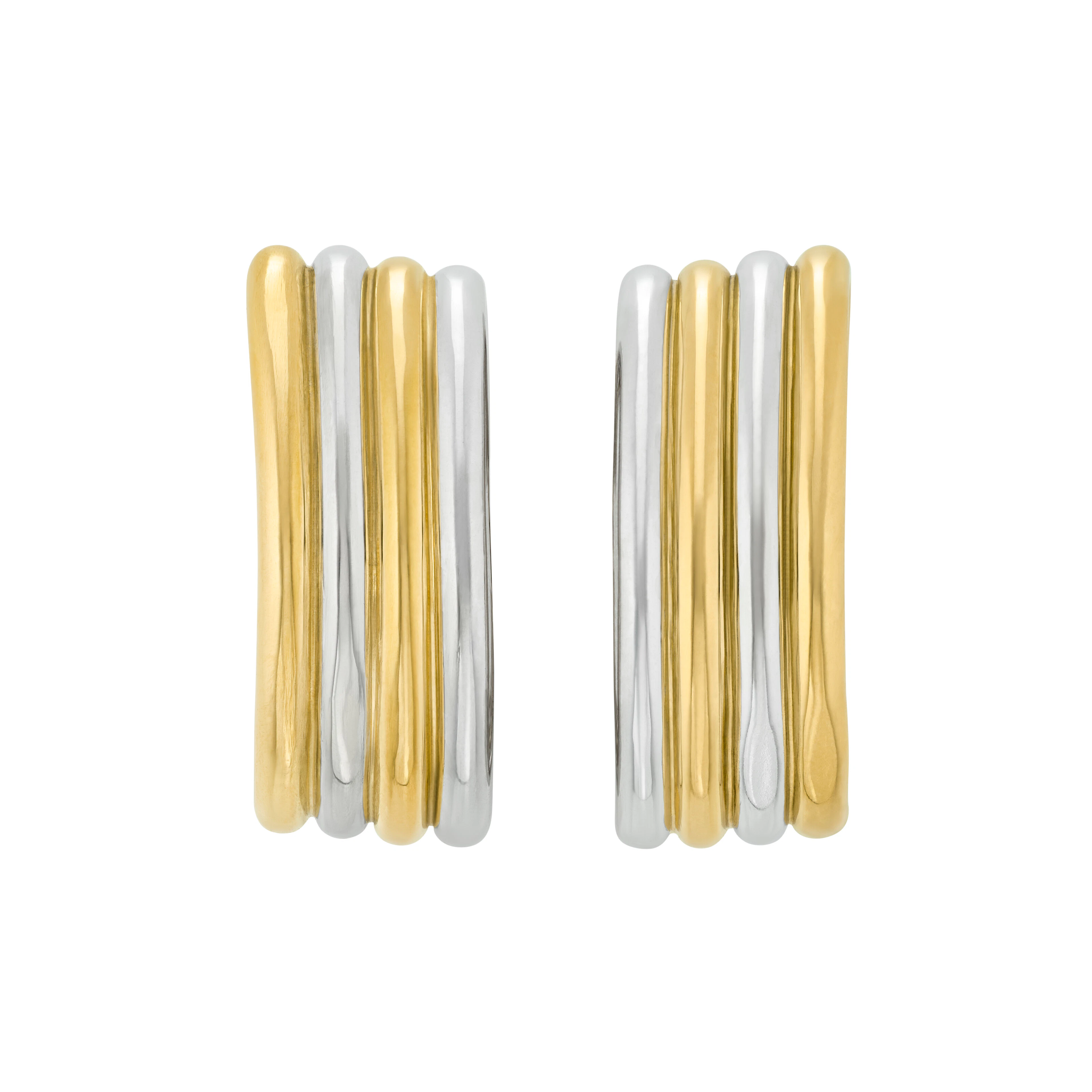 Bulgari Bi-Colored Gold Hoop Earrings