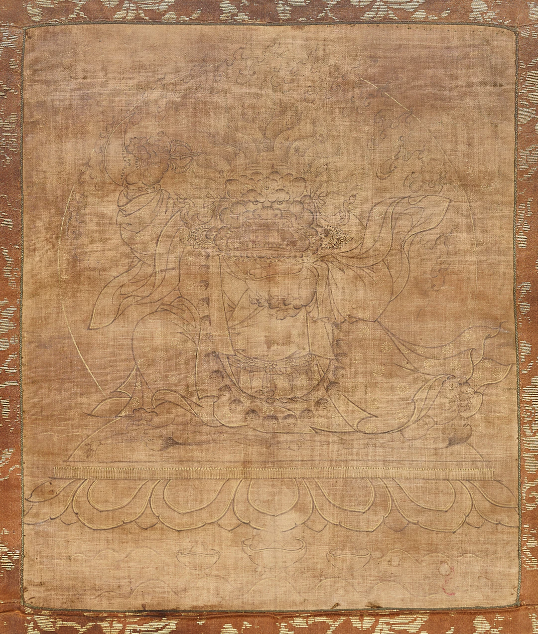 A Thangka of 'Cloud Face' Mahakala