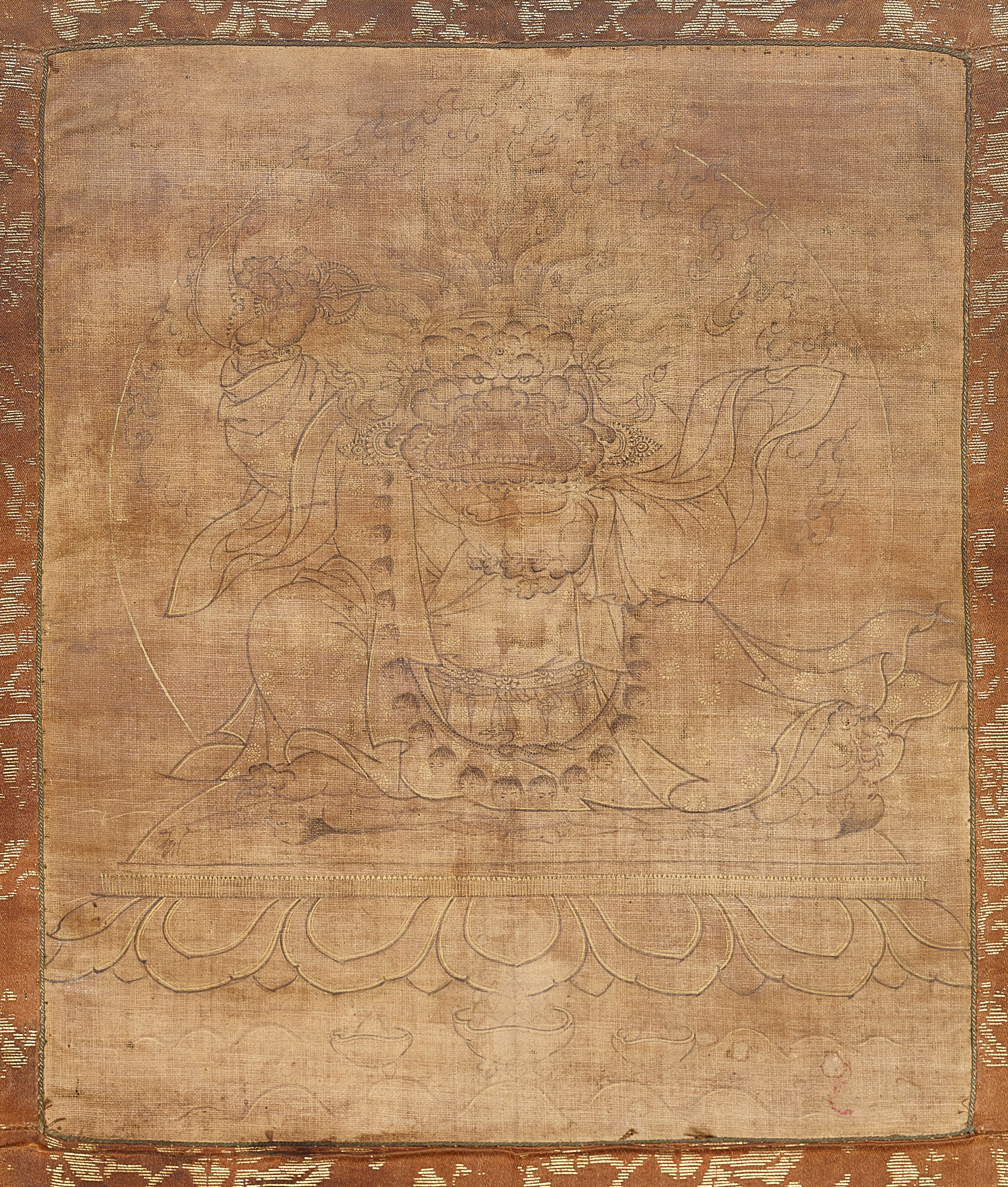 A Thangka of 'Cloud Face' Mahakala