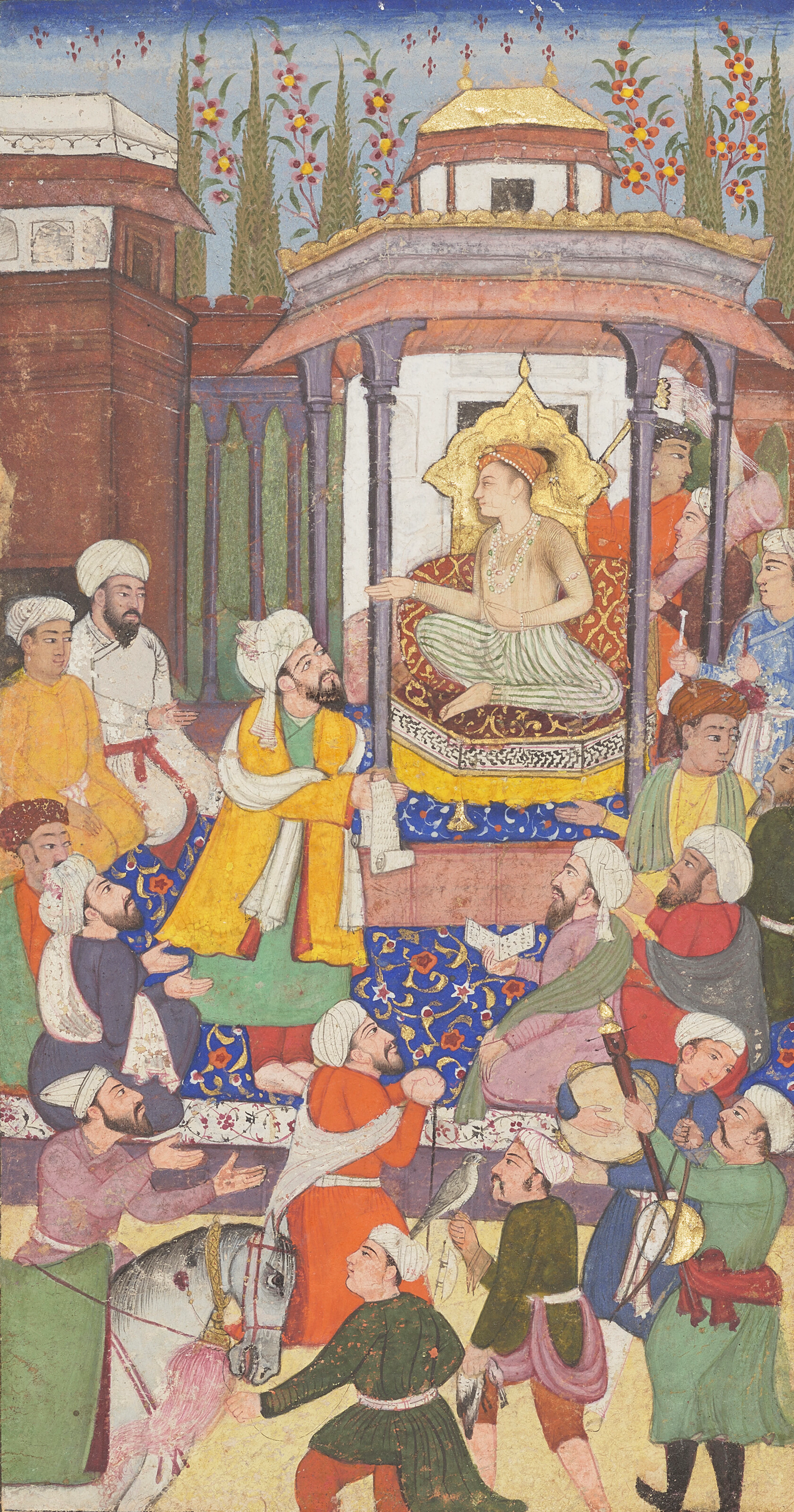 A Ruler Recieving Courtiers in Durbar