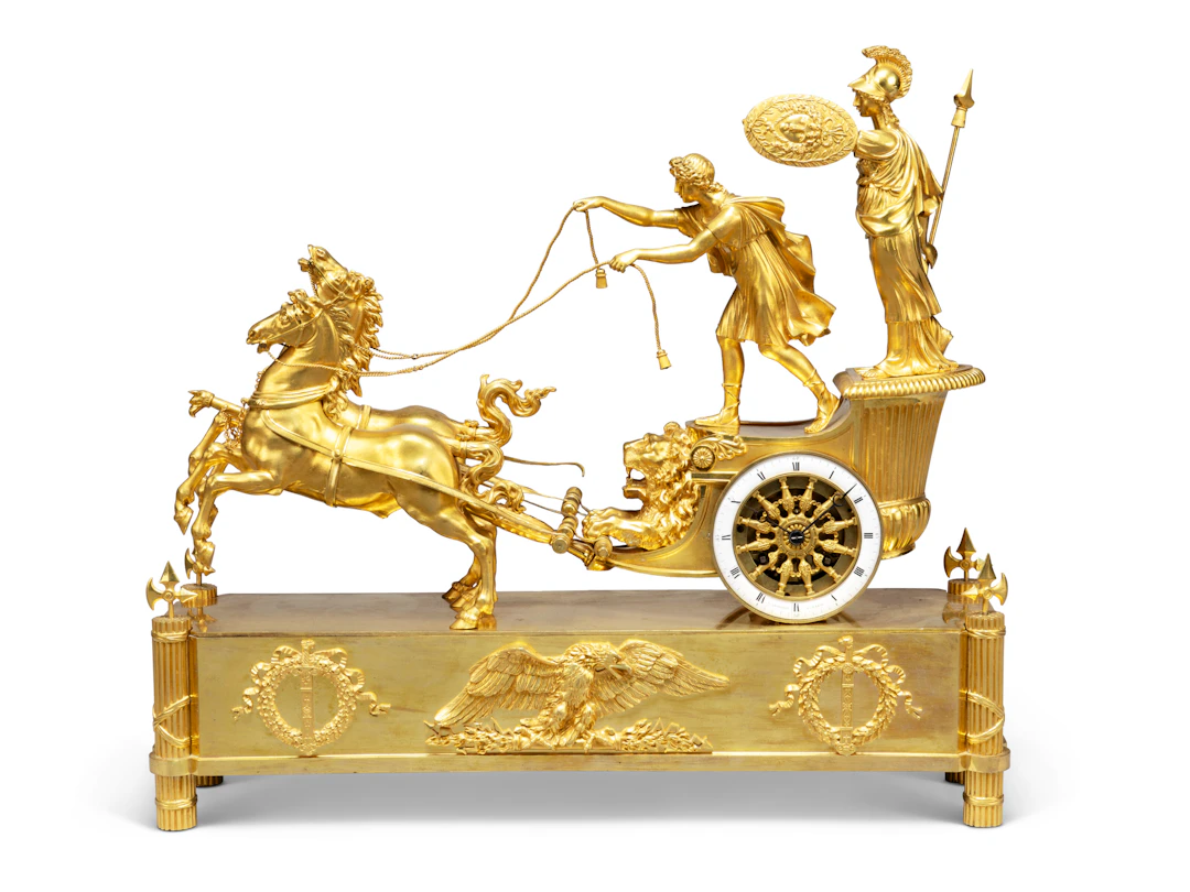An Empire Ormolu Mantel Clock