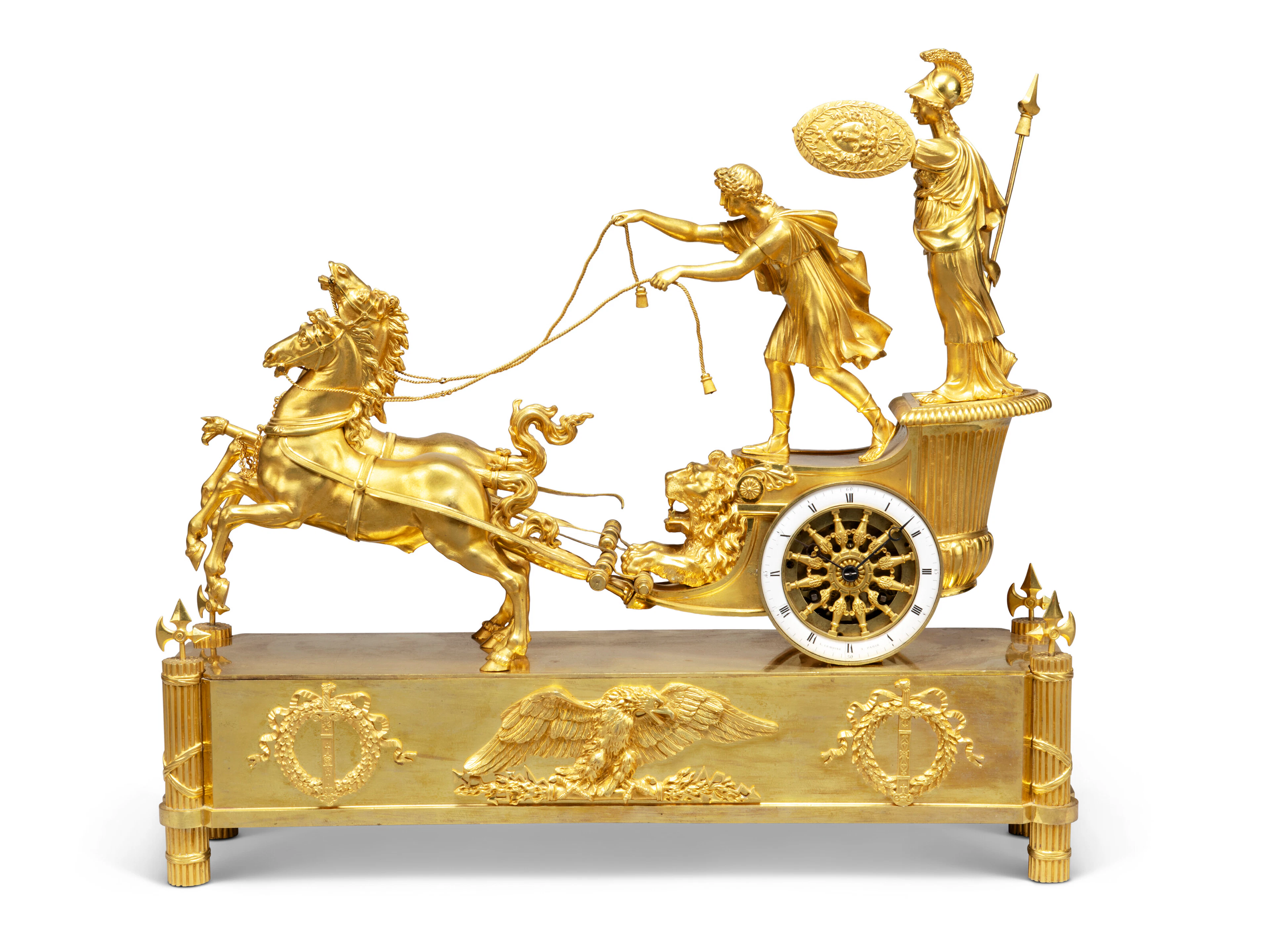 An Empire Ormolu Mantel Clock