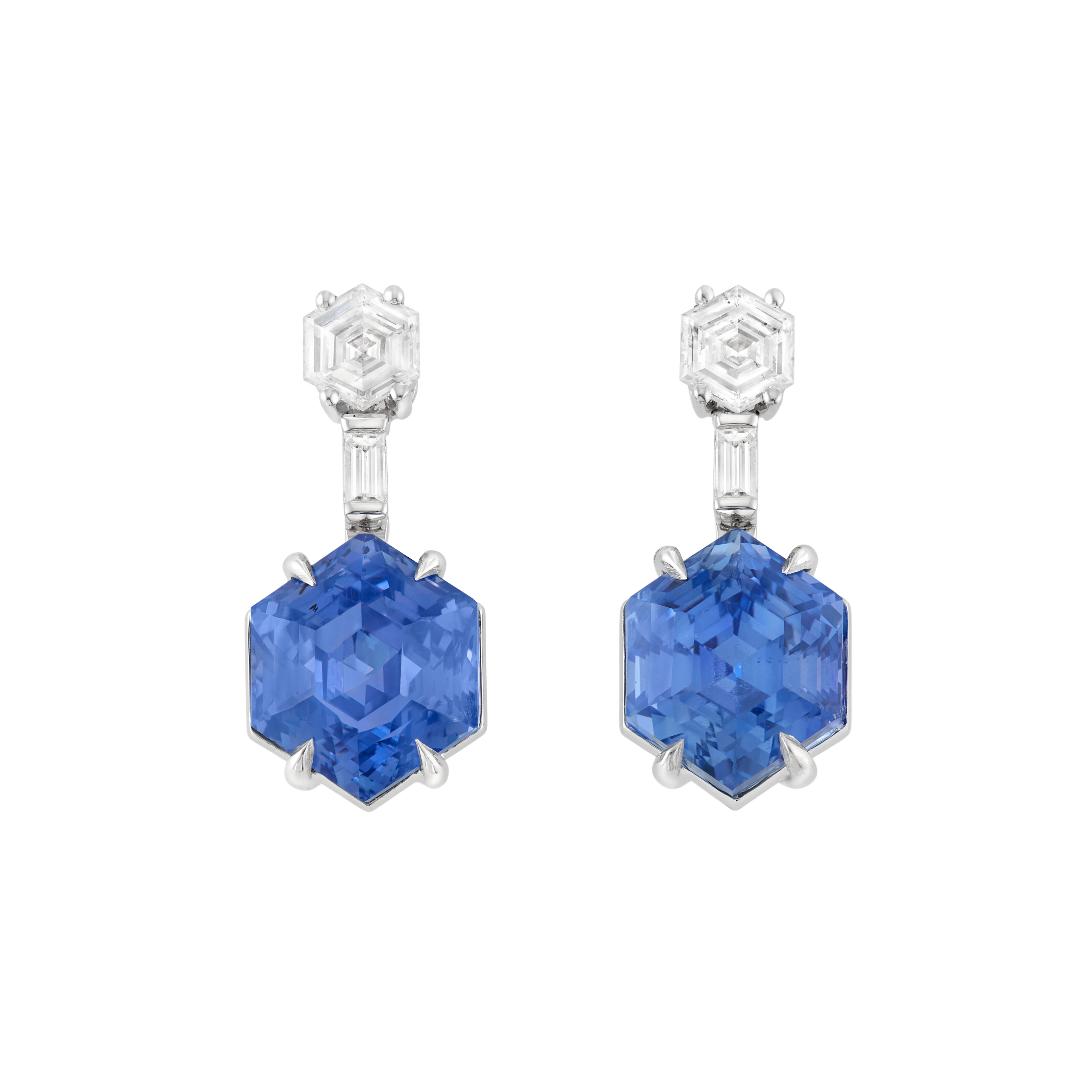 Sapphire and Diamond Earrings