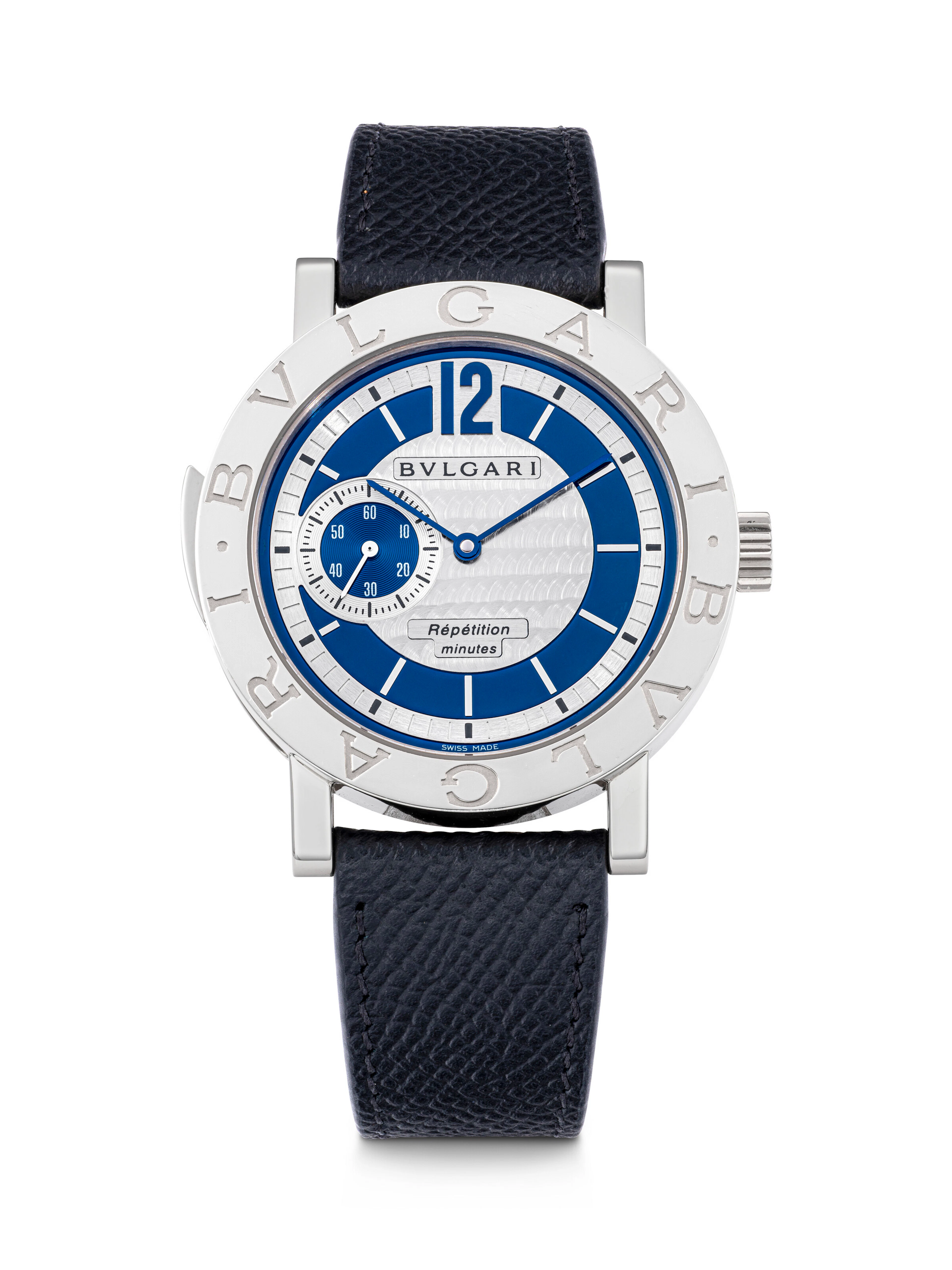 Bulgari. A Very Rare 18K White Gold Limited Edition Minute Repeating Wristwatch