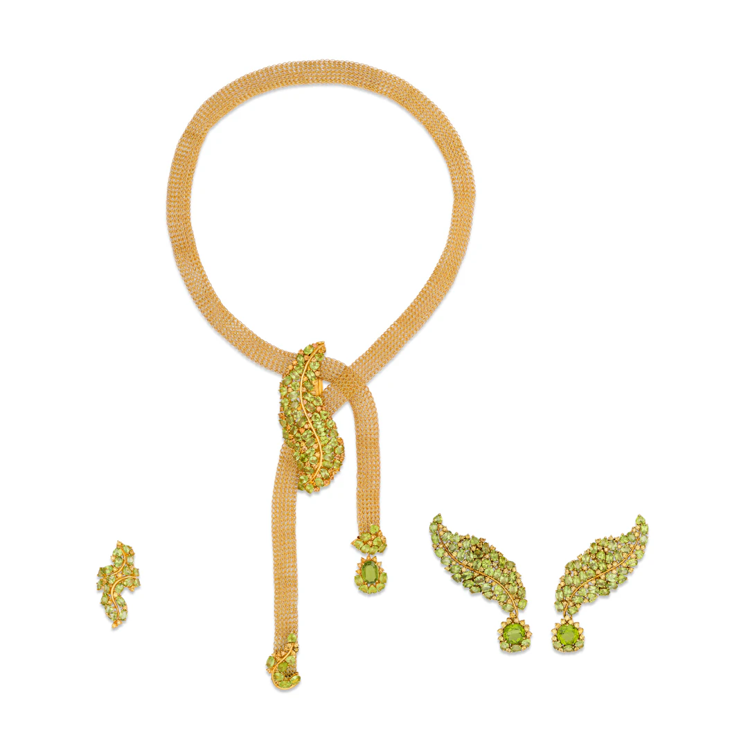 Group of Peridot and Coloured Sapphire Jewellery