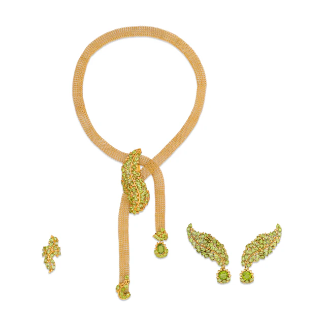Group of Peridot and Coloured Sapphire Jewellery