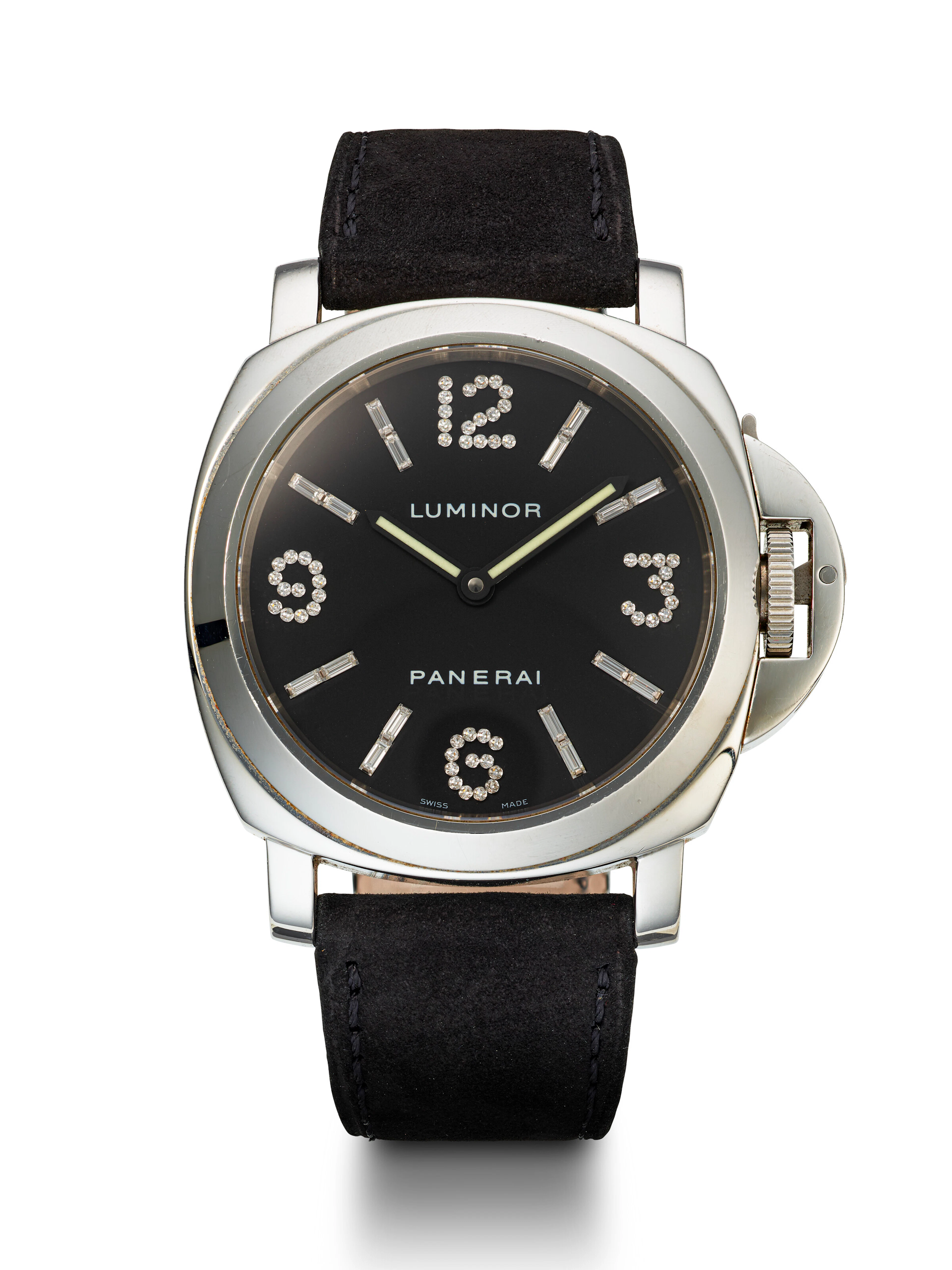 Panerai, Limited Edition Stainless Steel and Diamond-Set 'Luminor Diamanti'