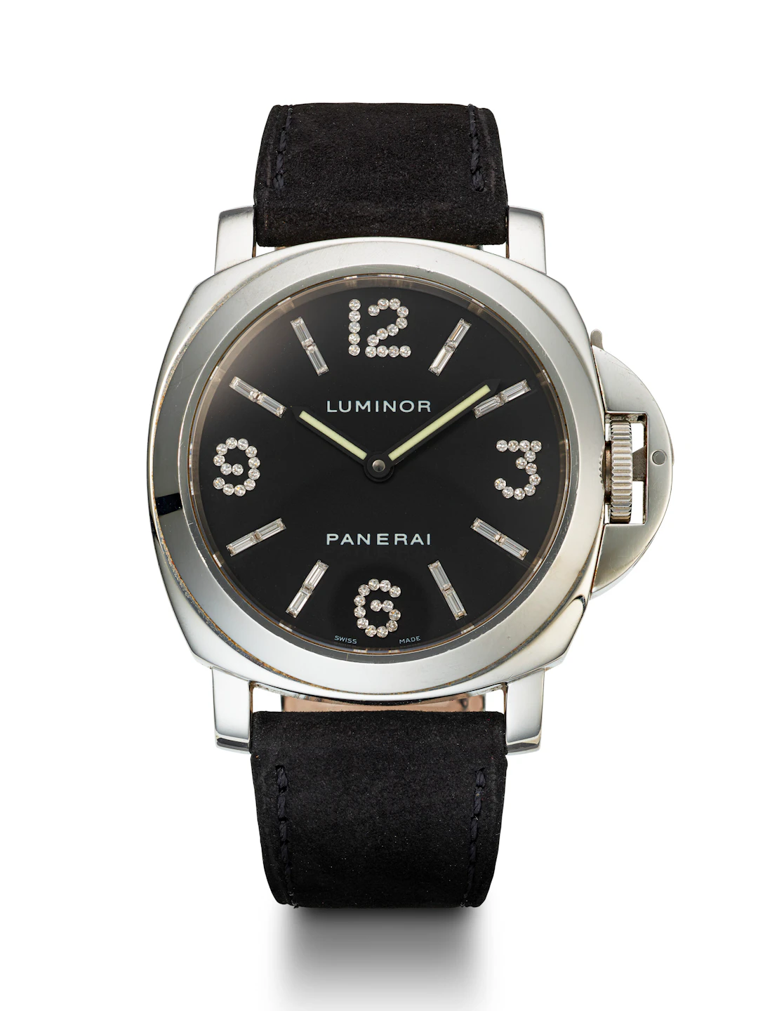 Panerai, Limited Edition Stainless Steel and Diamond-Set 'Luminor Diamanti'