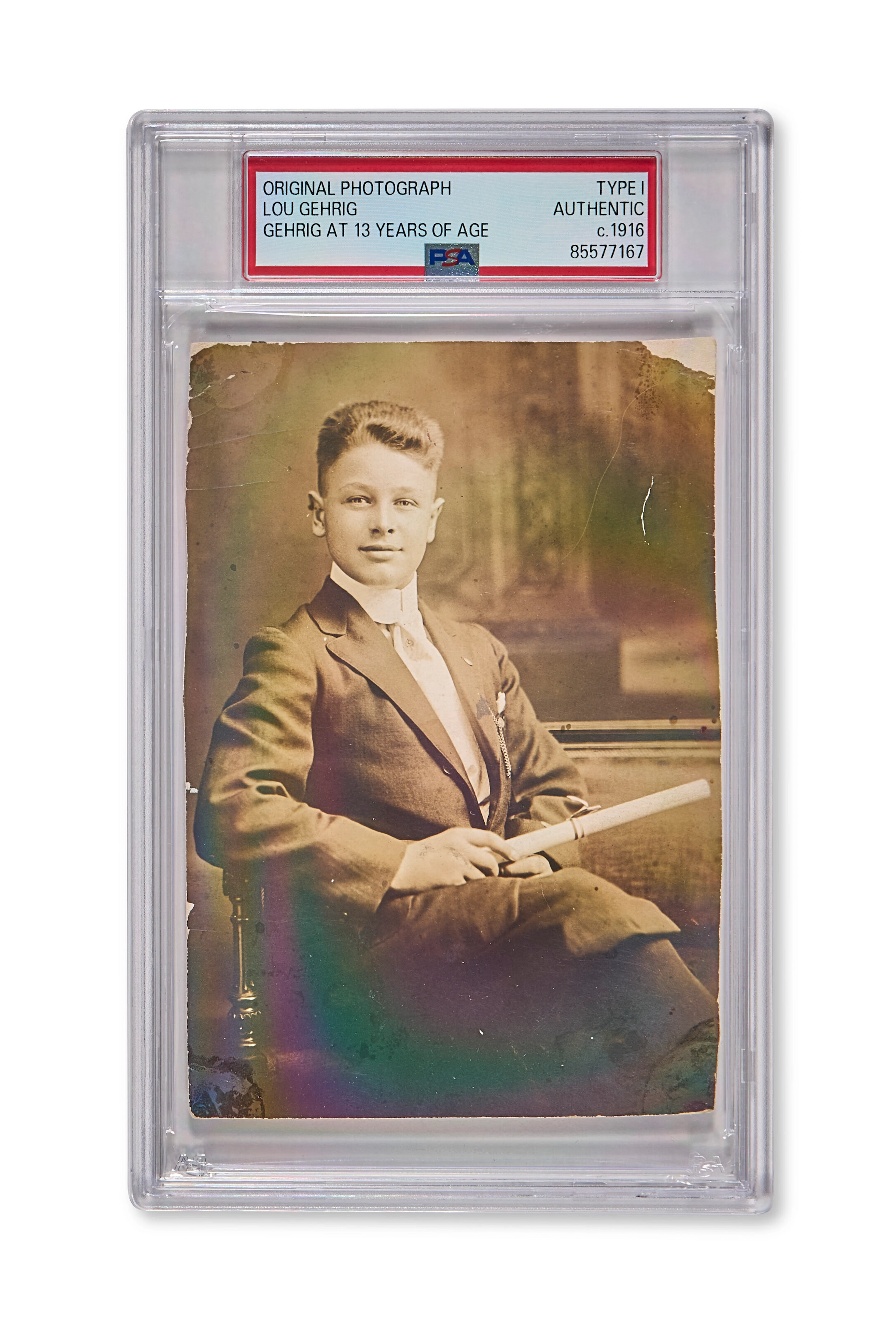 LOU GEHRIG PHOTOGRAPH AT THIRTEEN YEARS OLD (PSA/DNA "TYPE I")