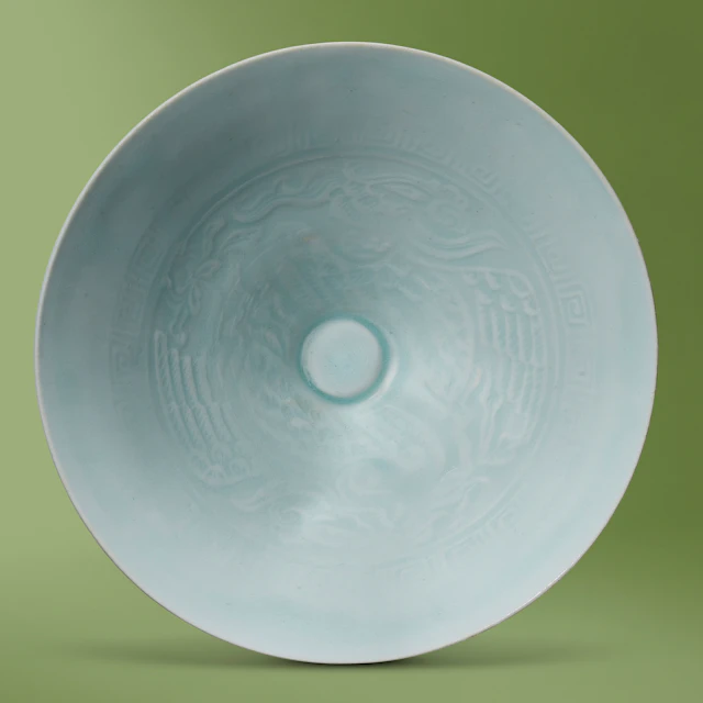 A Qingbai 'Phoenix' Conical Bowl