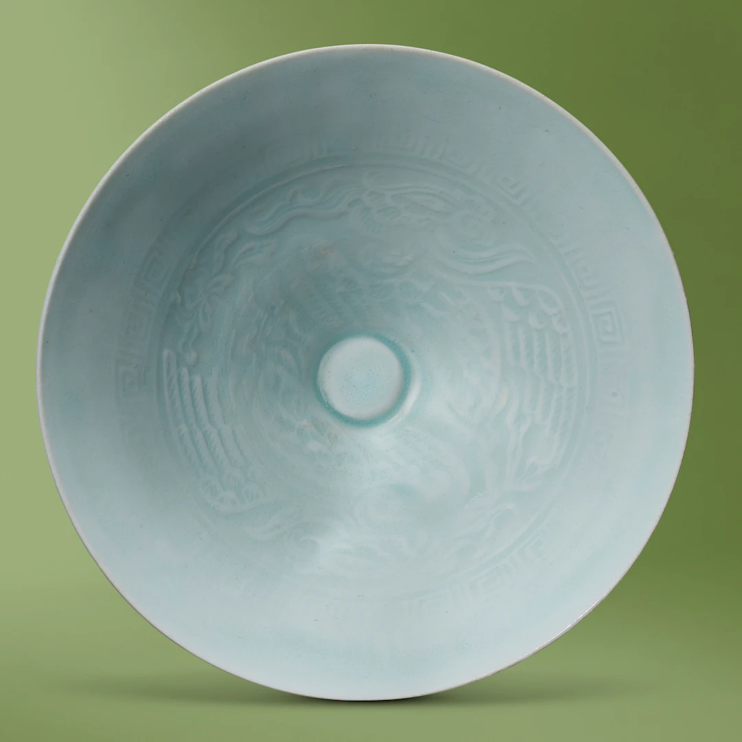 A Qingbai 'Phoenix' Conical Bowl