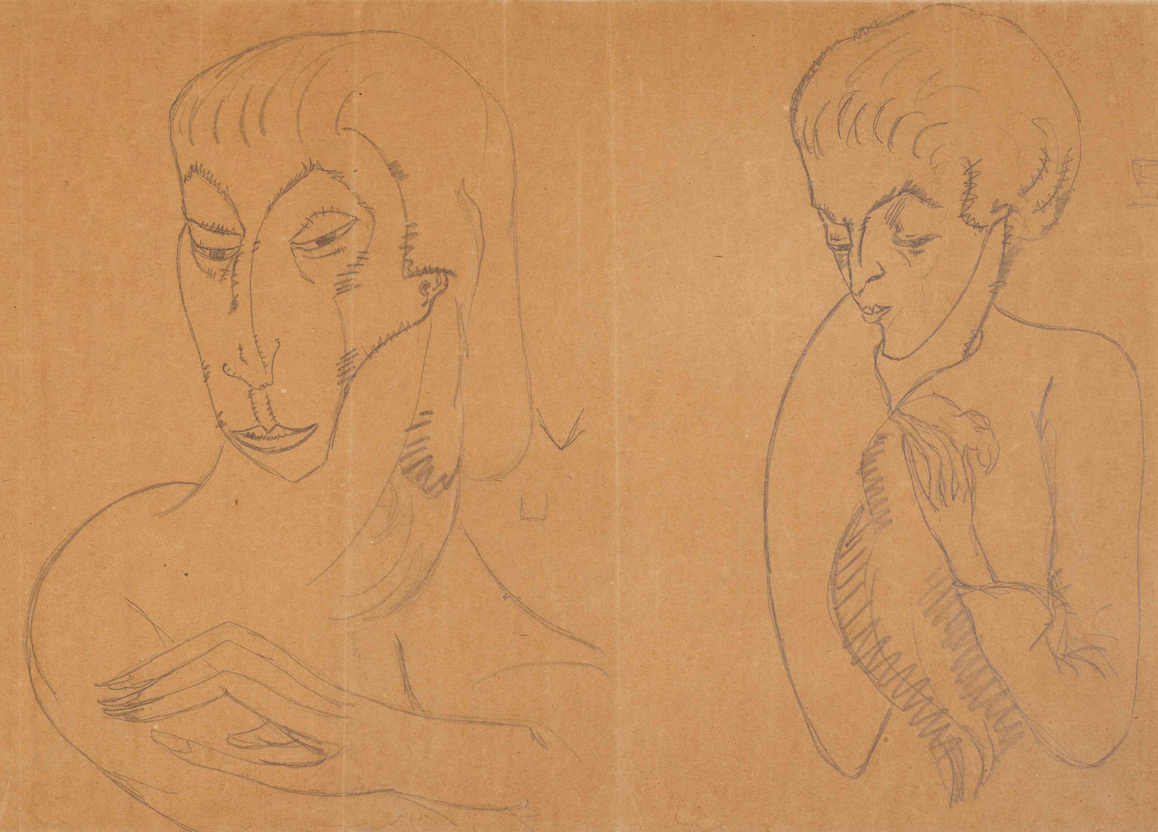 AMEDEO MODIGLIANI (1884-1920) Tête et buste