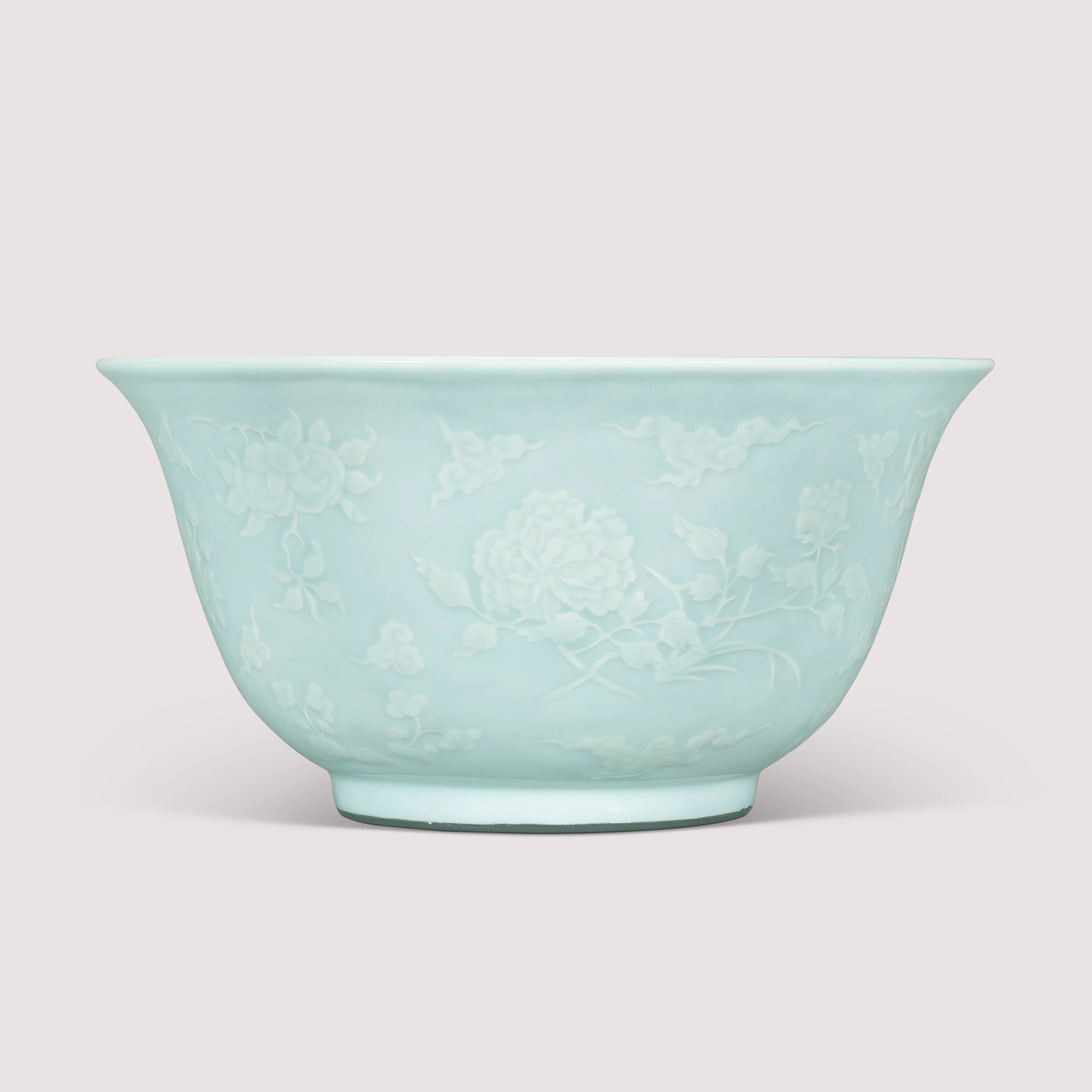 A Fine Large Celadon-Glazed ‘Floral and Sanduo ’ Bowl