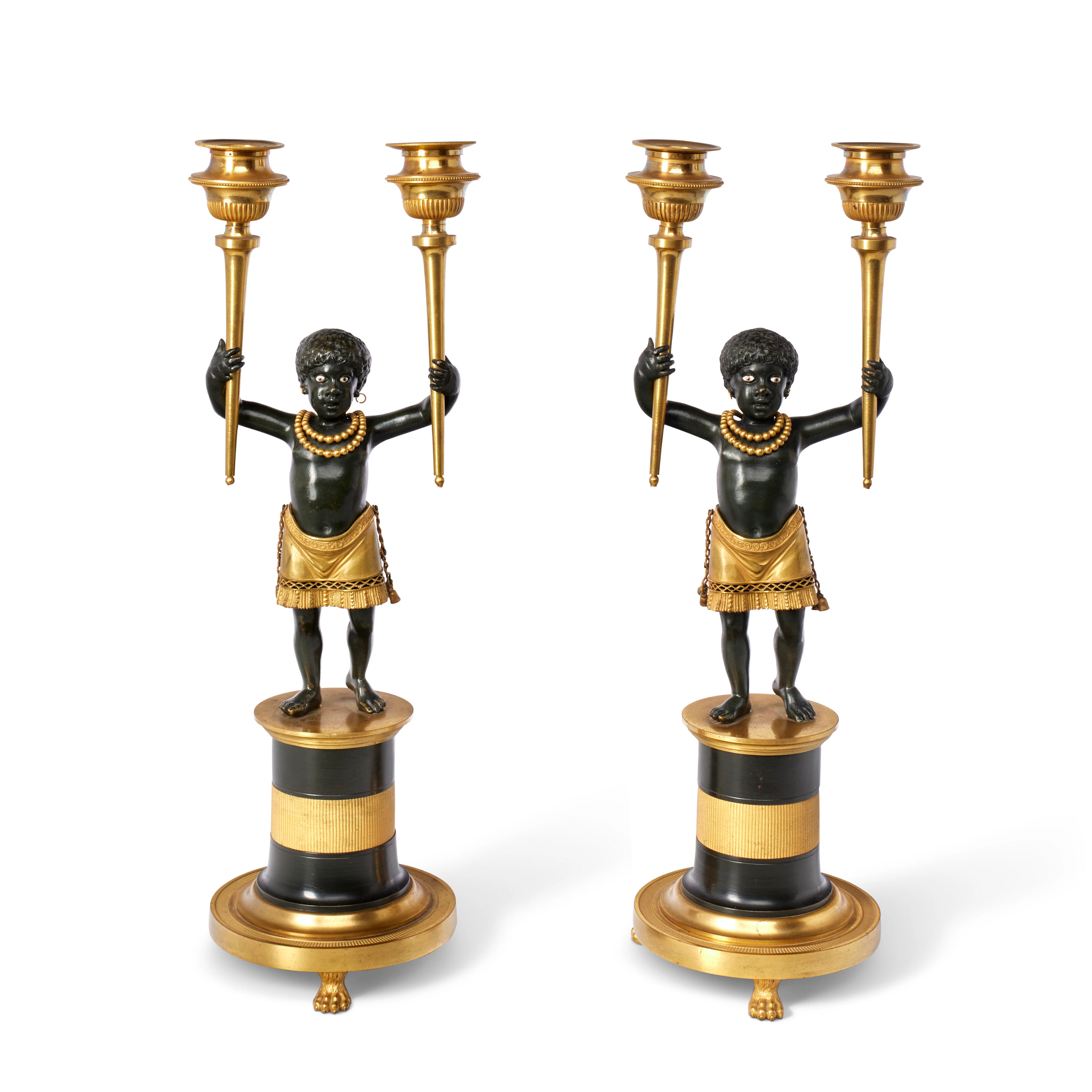 Paire De Flambeaux D'époque Directoire