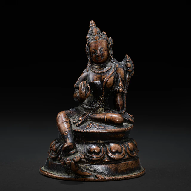 A Copper Alloy Figure of Maitreya