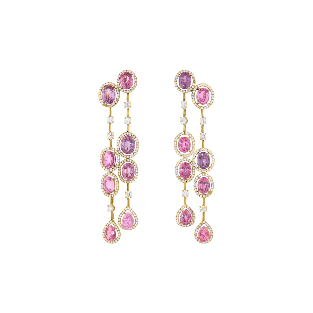 David Morris Spinel and Diamond Earrings