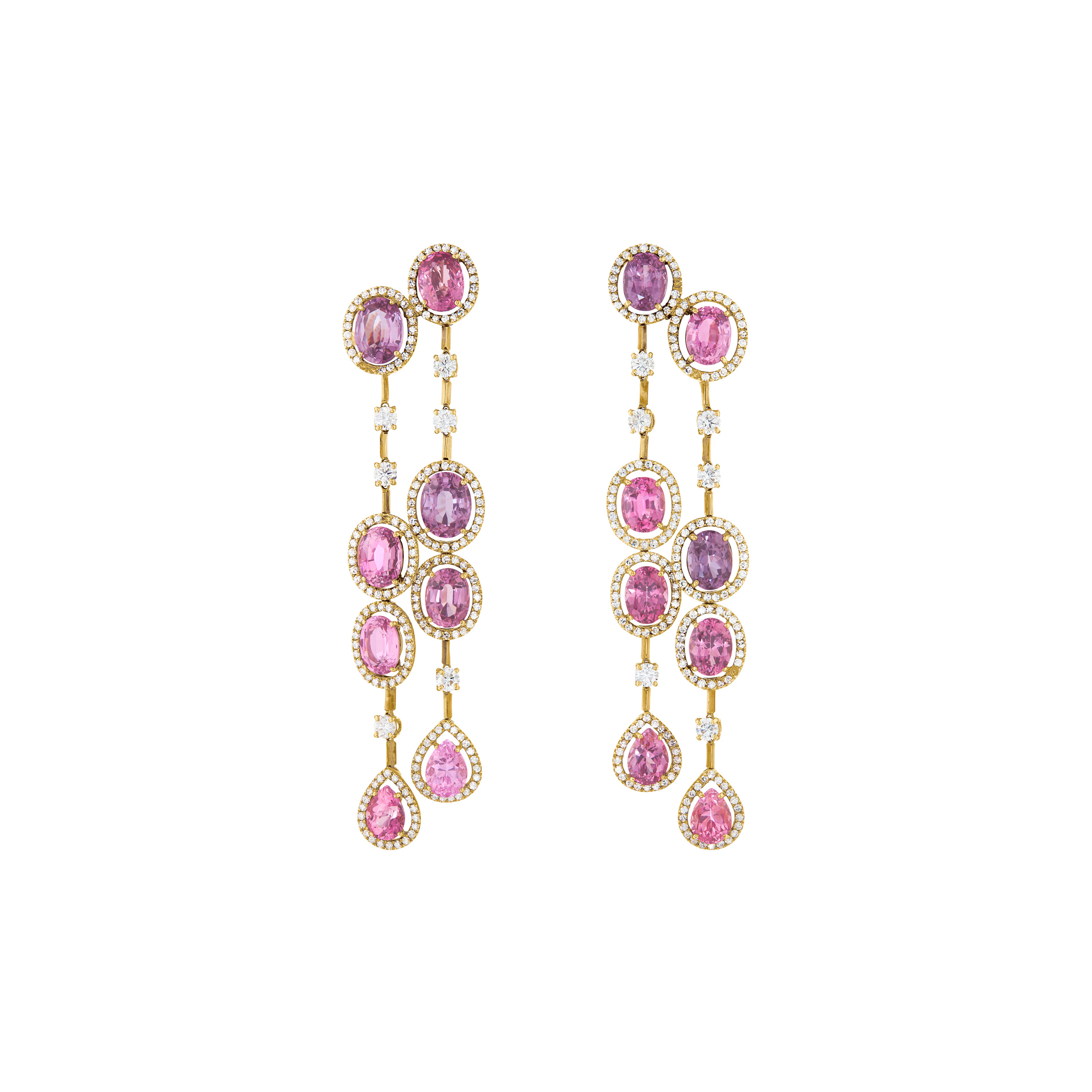David Morris Spinel and Diamond Earrings