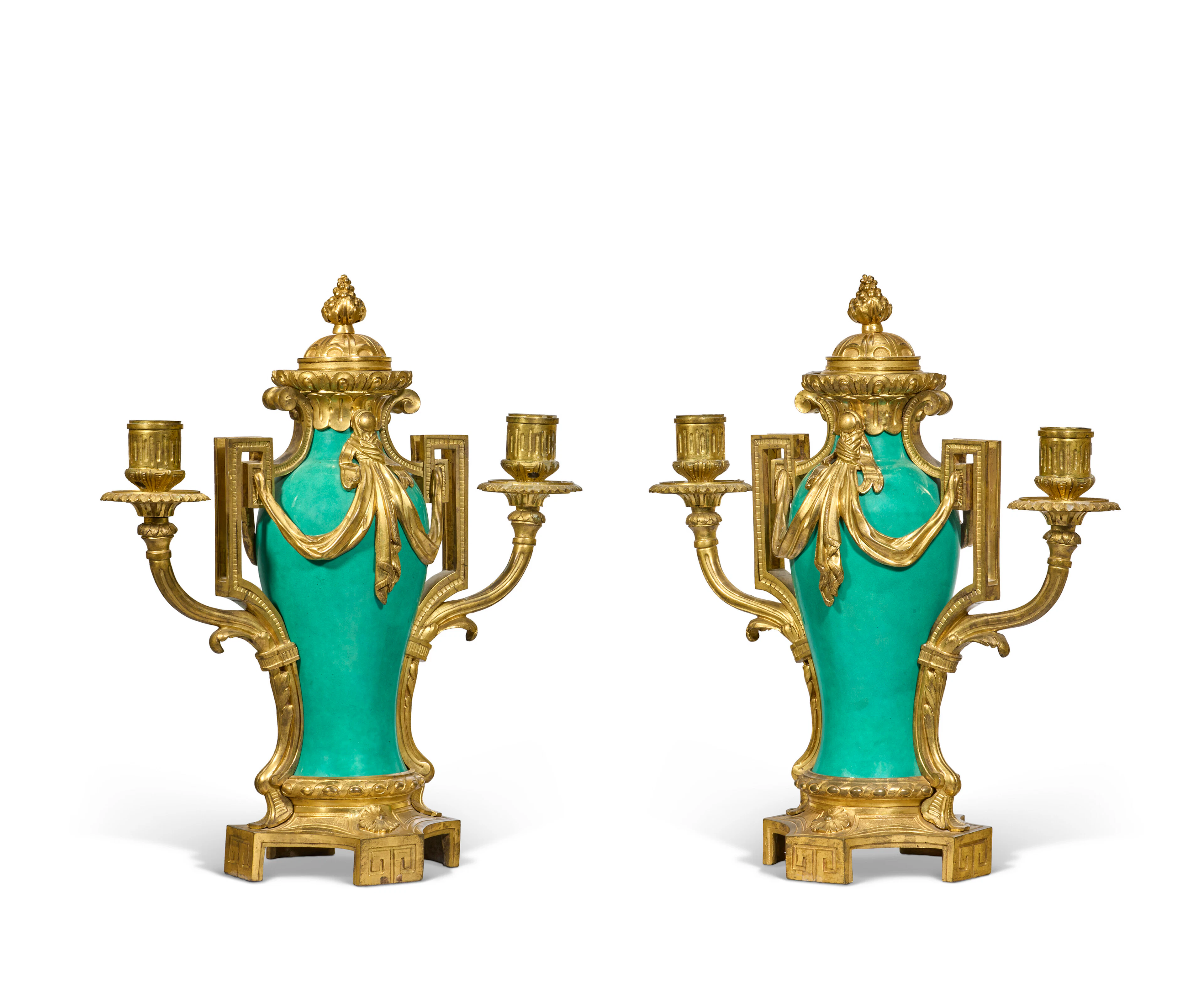 Paire De Candélabres D'époque Transition