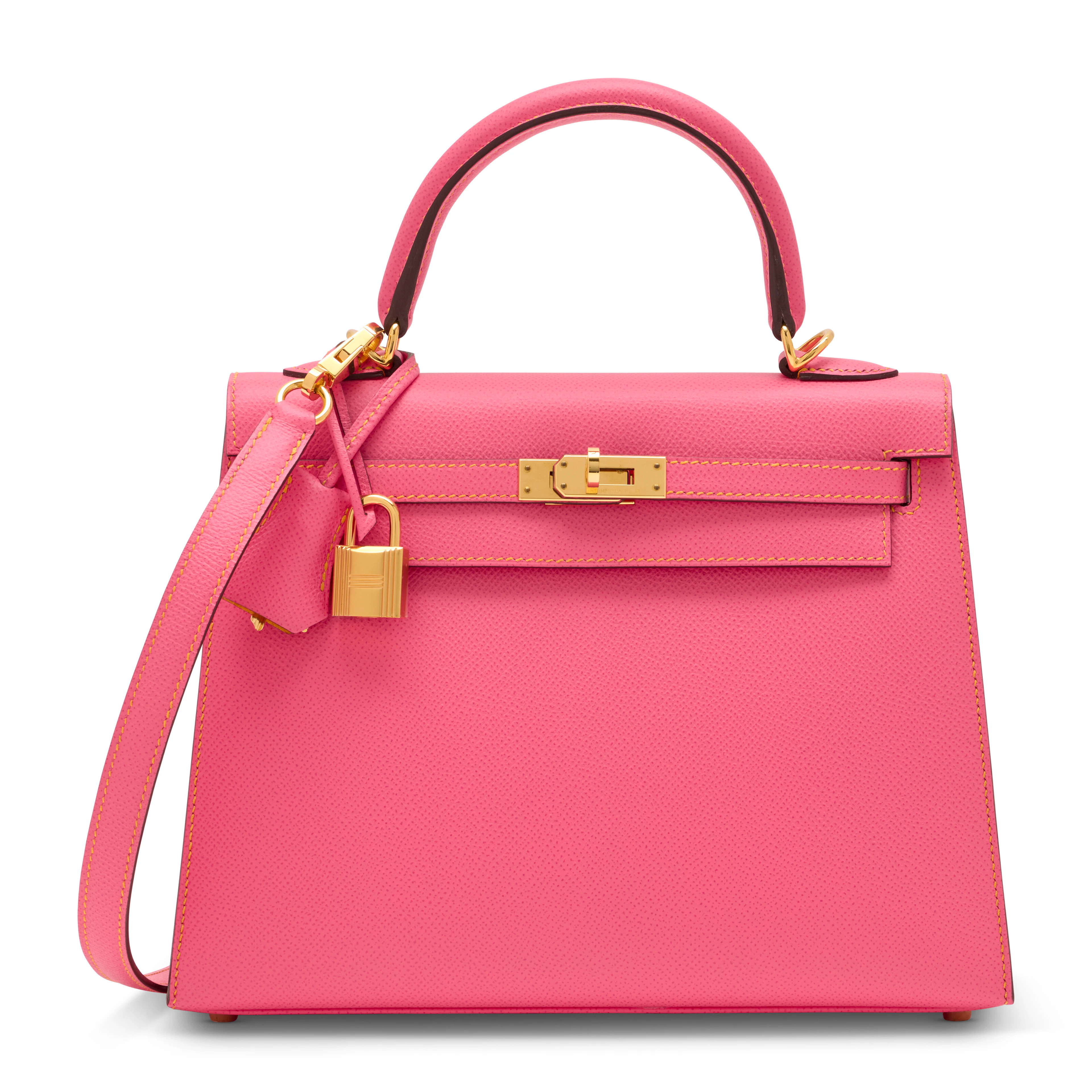 A Special Order Rose Azalée & Jaune D'or Epsom Leather Sellier Kelly