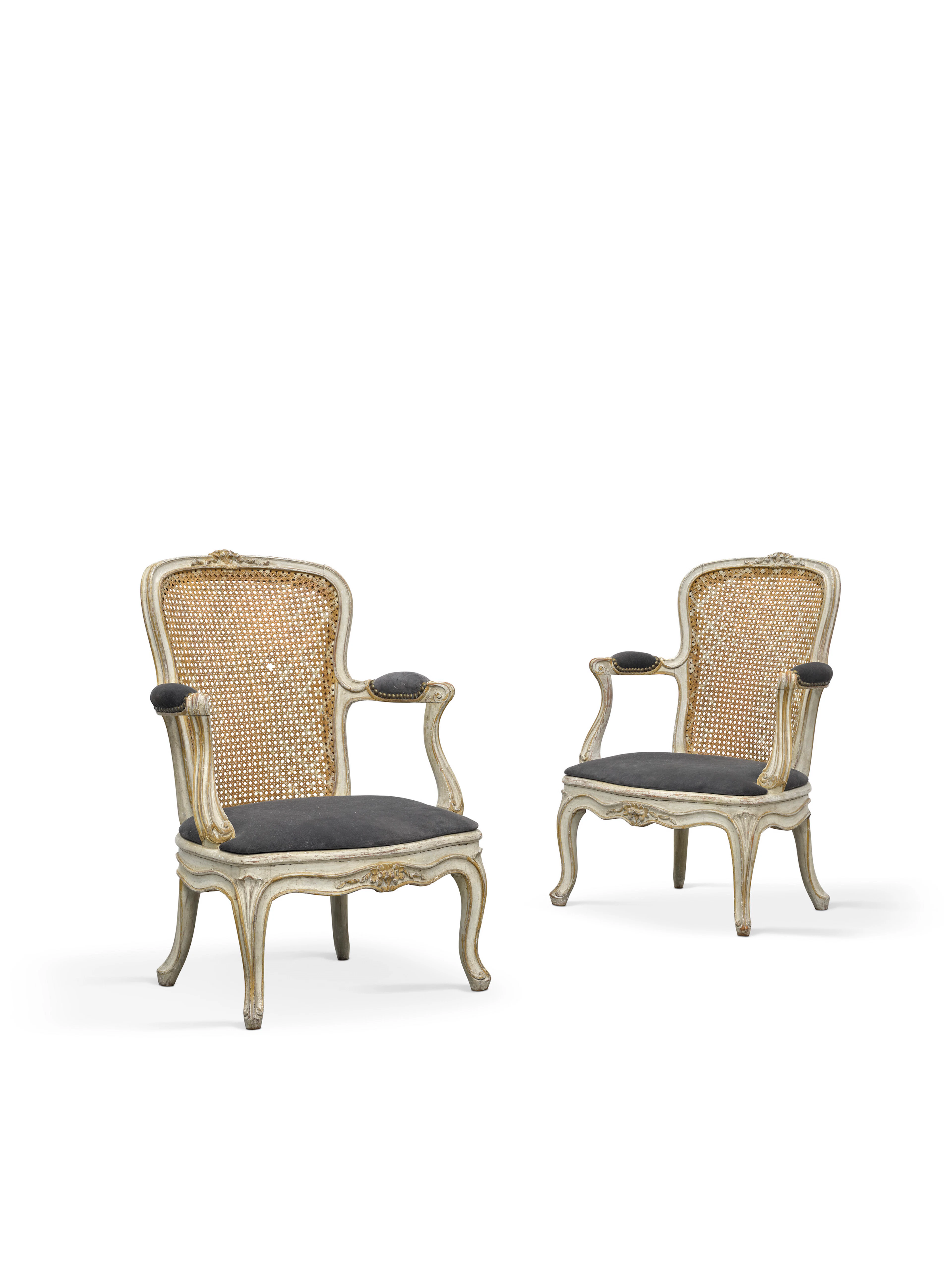 Paire De Fauteuils D'enfant De Style Louis Xv