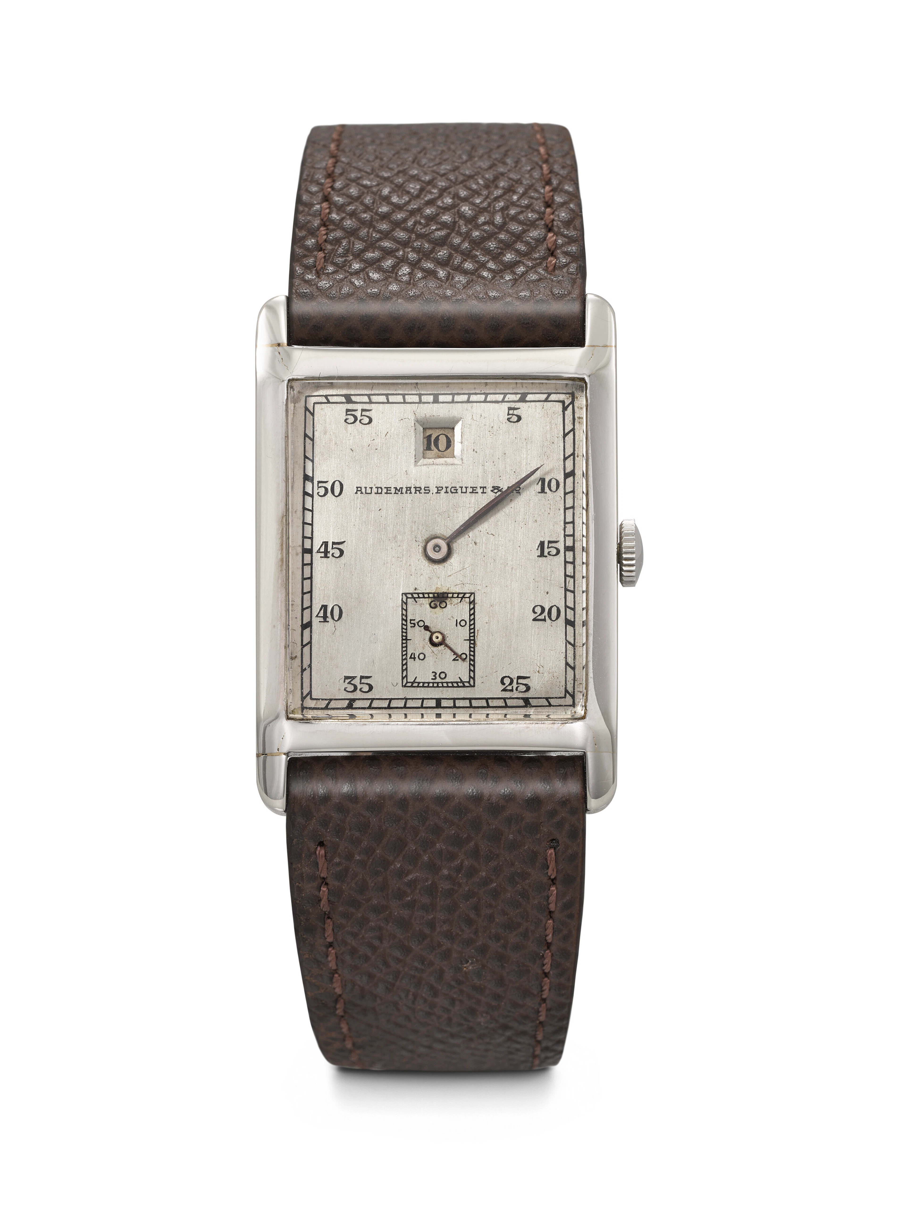 Audemars Piguet. An Extremely Rare and Unusual 18K White Gold Rectangular-Shaped
