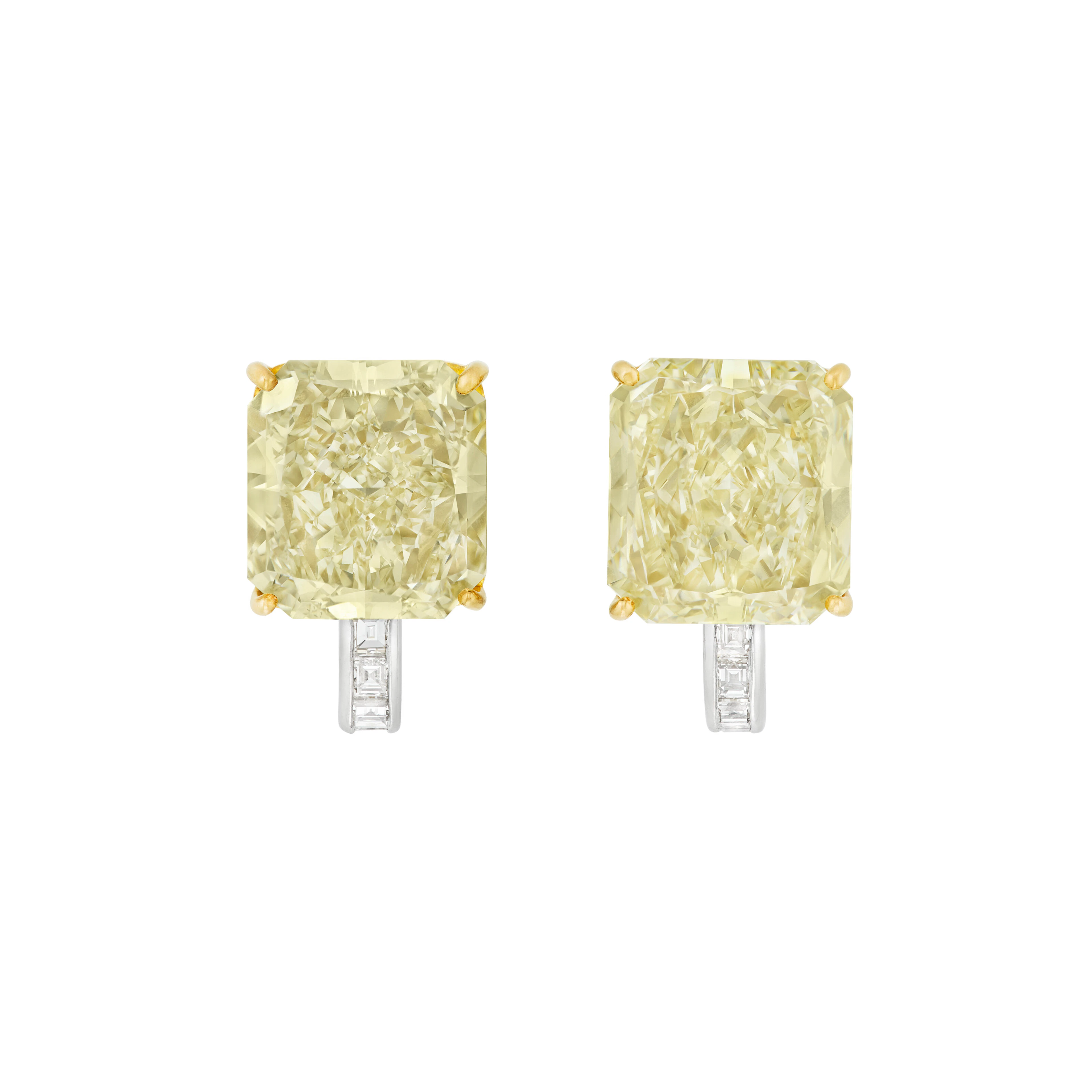 Graff Colored Diamond and Diamond Earrings