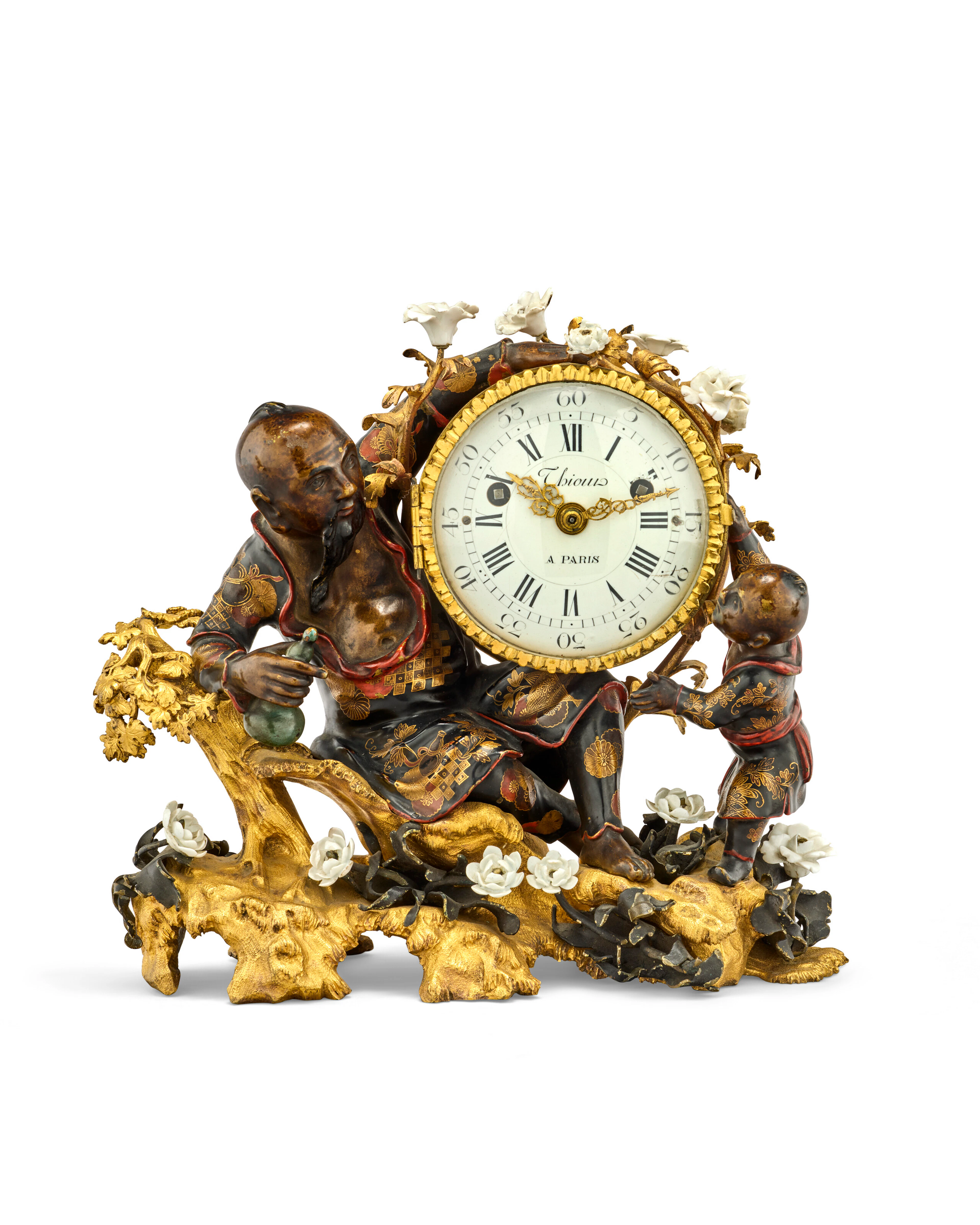 Pendule Aux Chinois D'époque Louis Xv