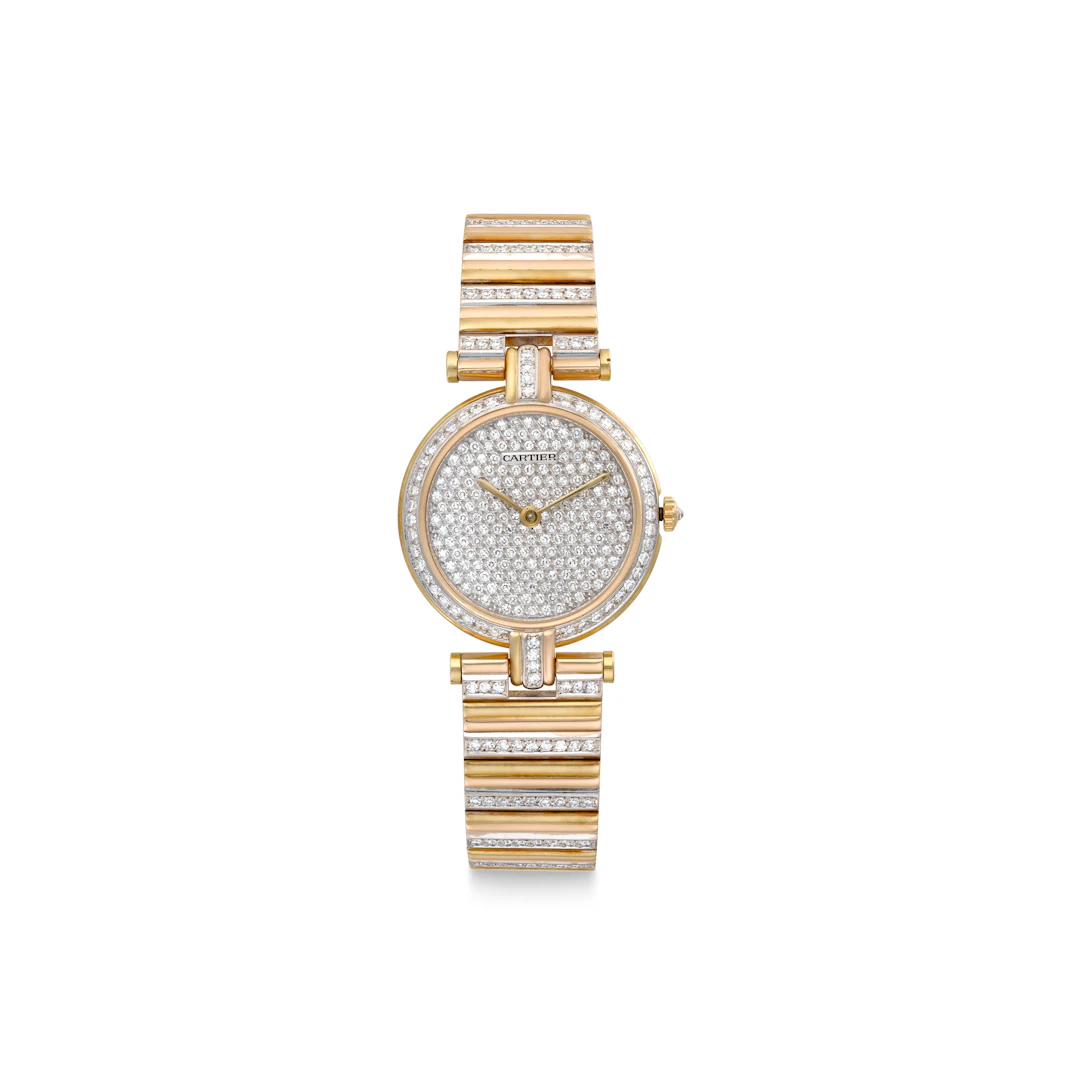 Cartier Diamond 'Vendome' Wristwatch