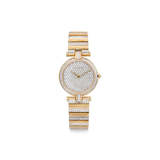 Cartier Diamond 'Vendome' Wristwatch