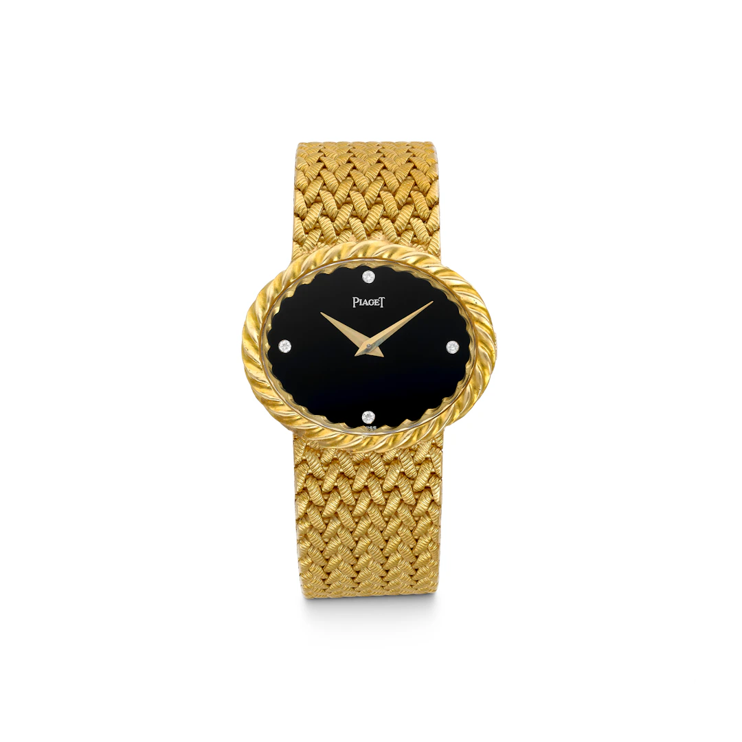 Piaget Enamel and Diamond Wristwatch