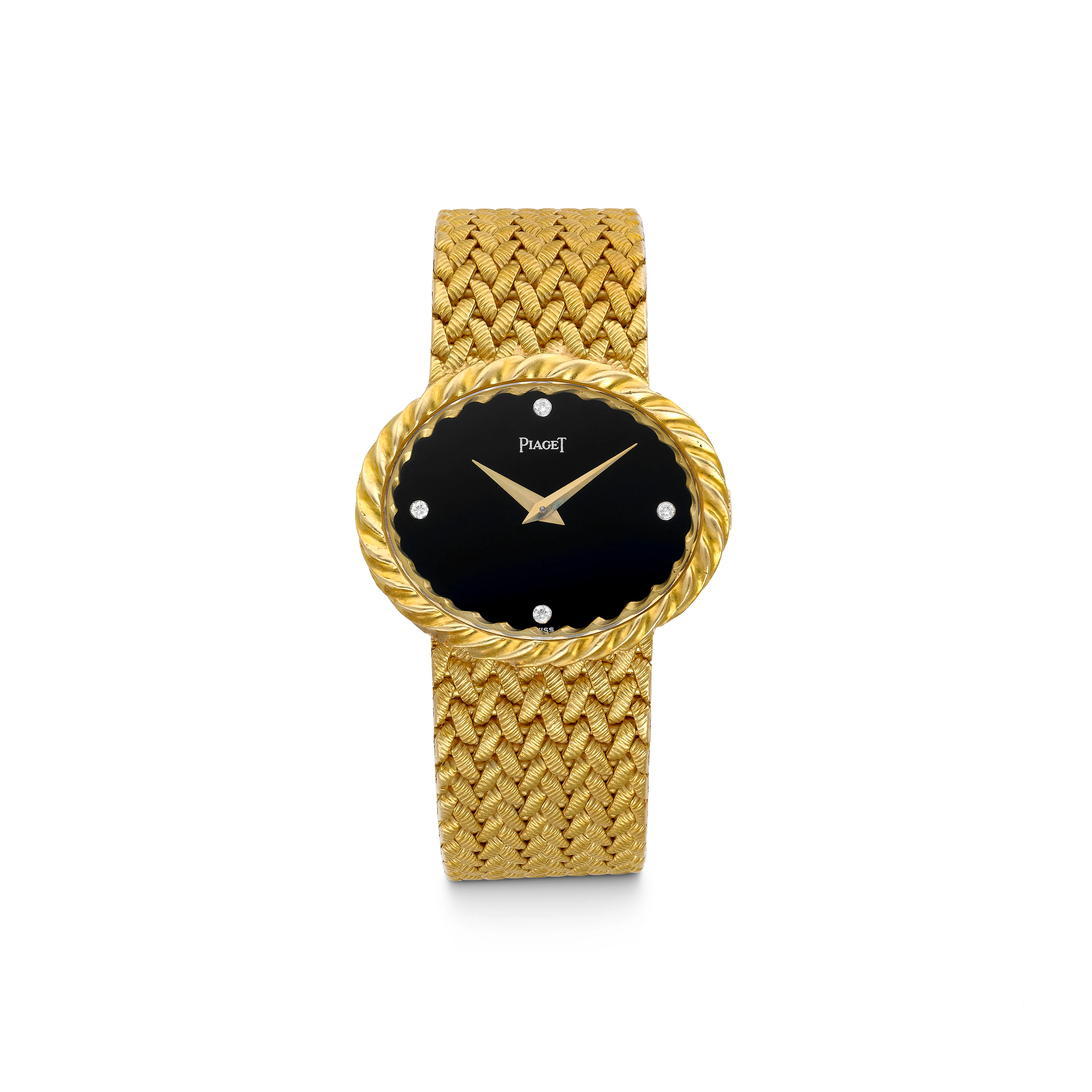 Piaget Enamel and Diamond Wristwatch