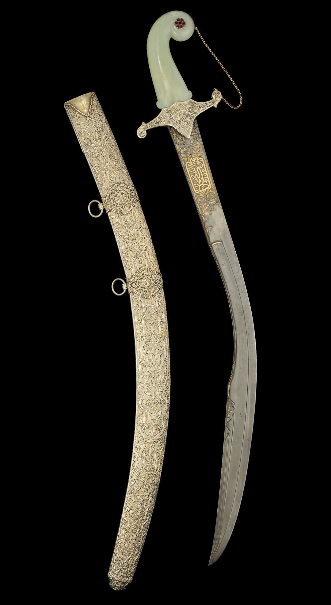 A Gem-Set Jade-Hilted Ottoman Sword ( Kiliç )