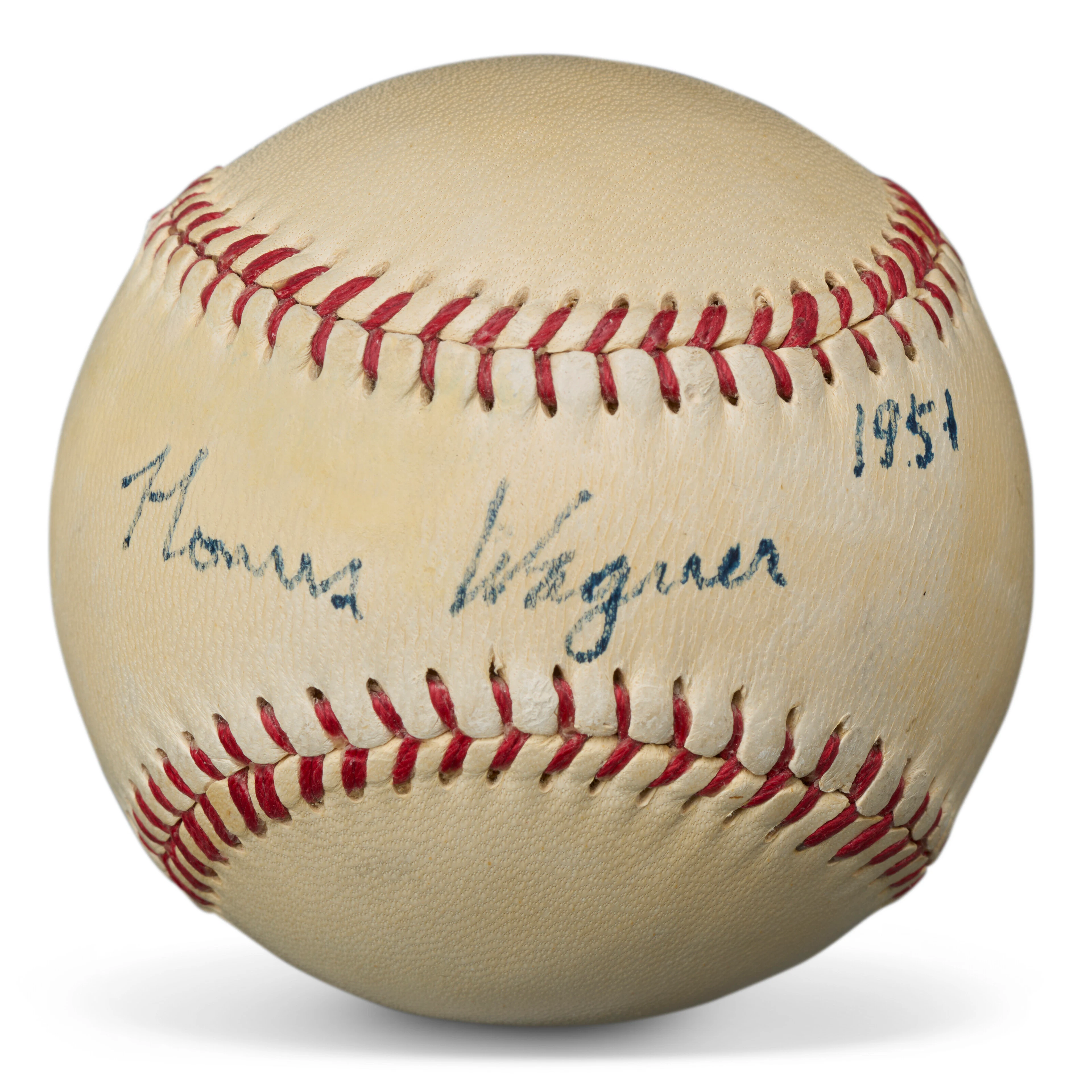 OUTSTANDING HONUS WAGNER SINGLE SIGNED BASEBALL - ORIGINAL "AUTOGRAPHED…IN