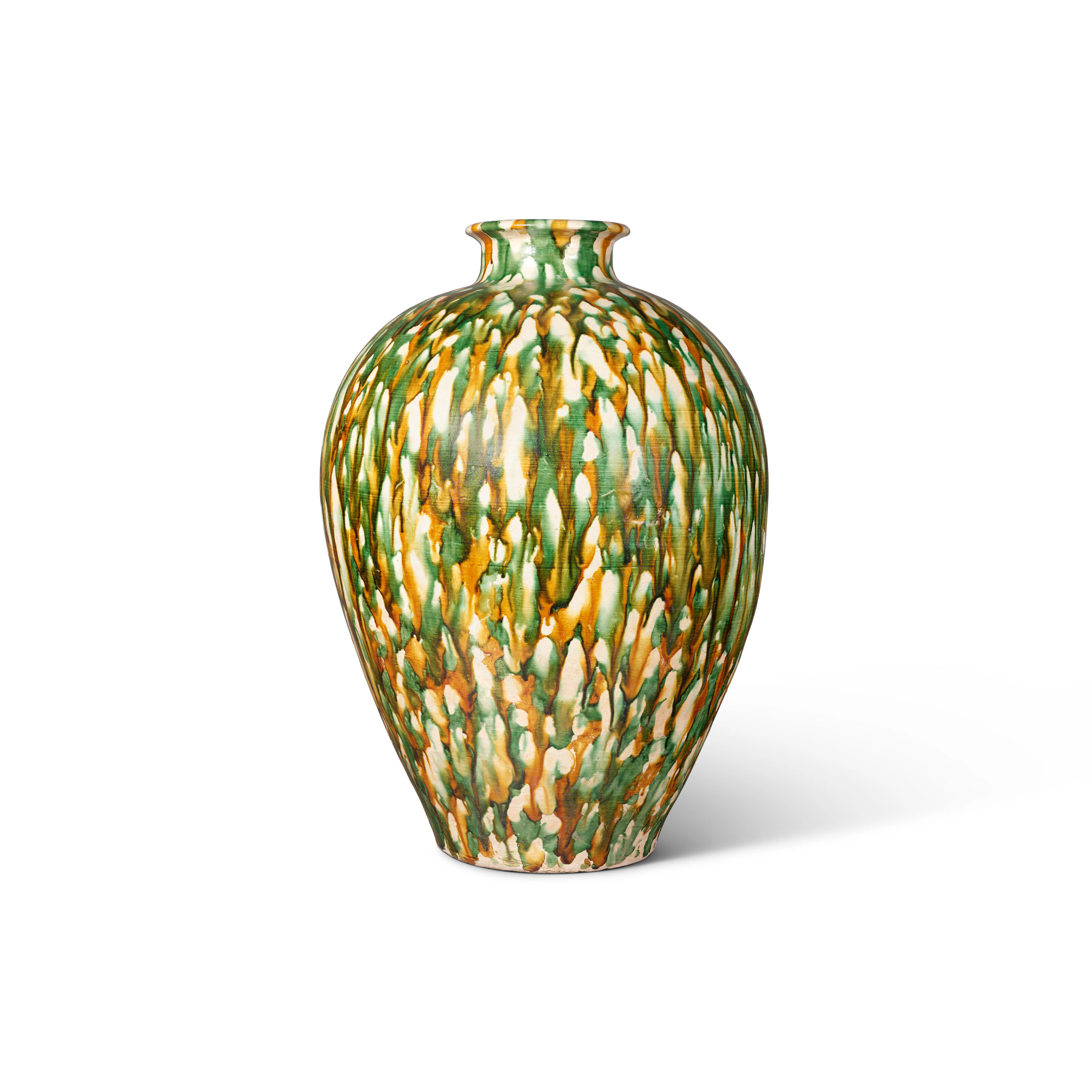 A Rare and Impressive Large Sancai -Glazed Vase
