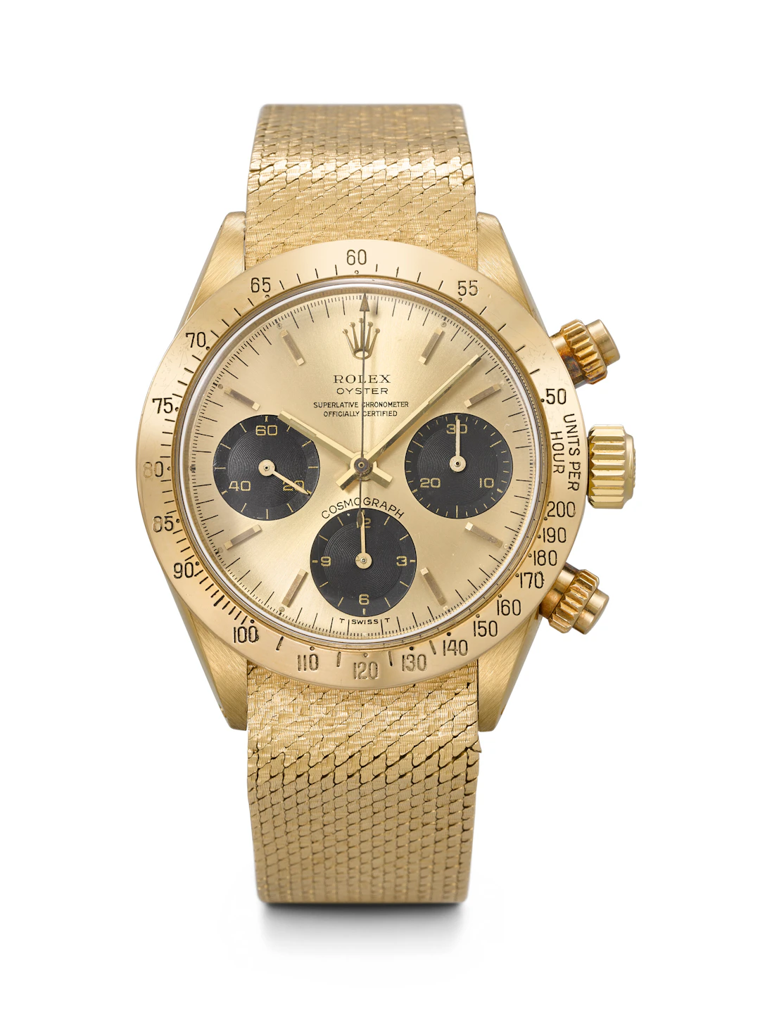 Rolex. A Very Rare and Coveted 18K Gold Chronograph Wristwatch with